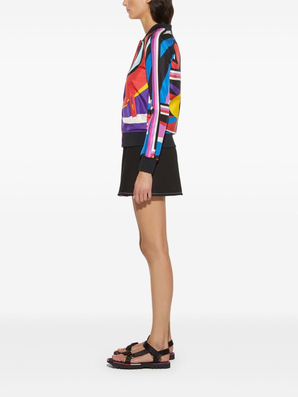Cigni-print twill bomber jacket - 3