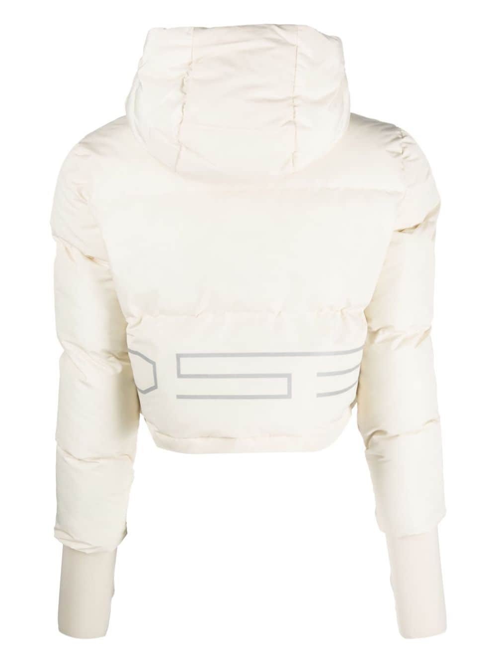 logo-print padded bomber jacket - 2