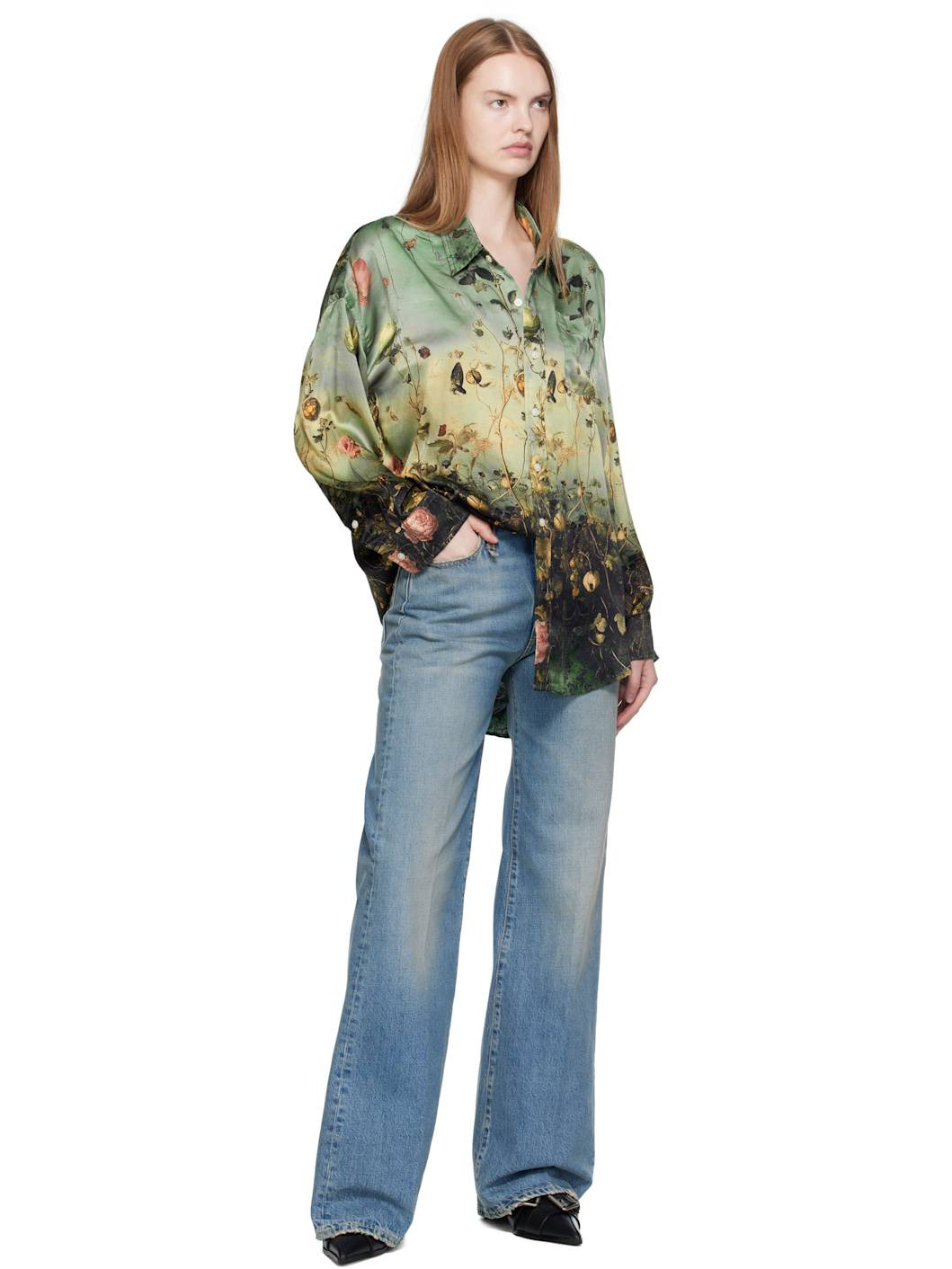 Blue Flare Jeans - 4