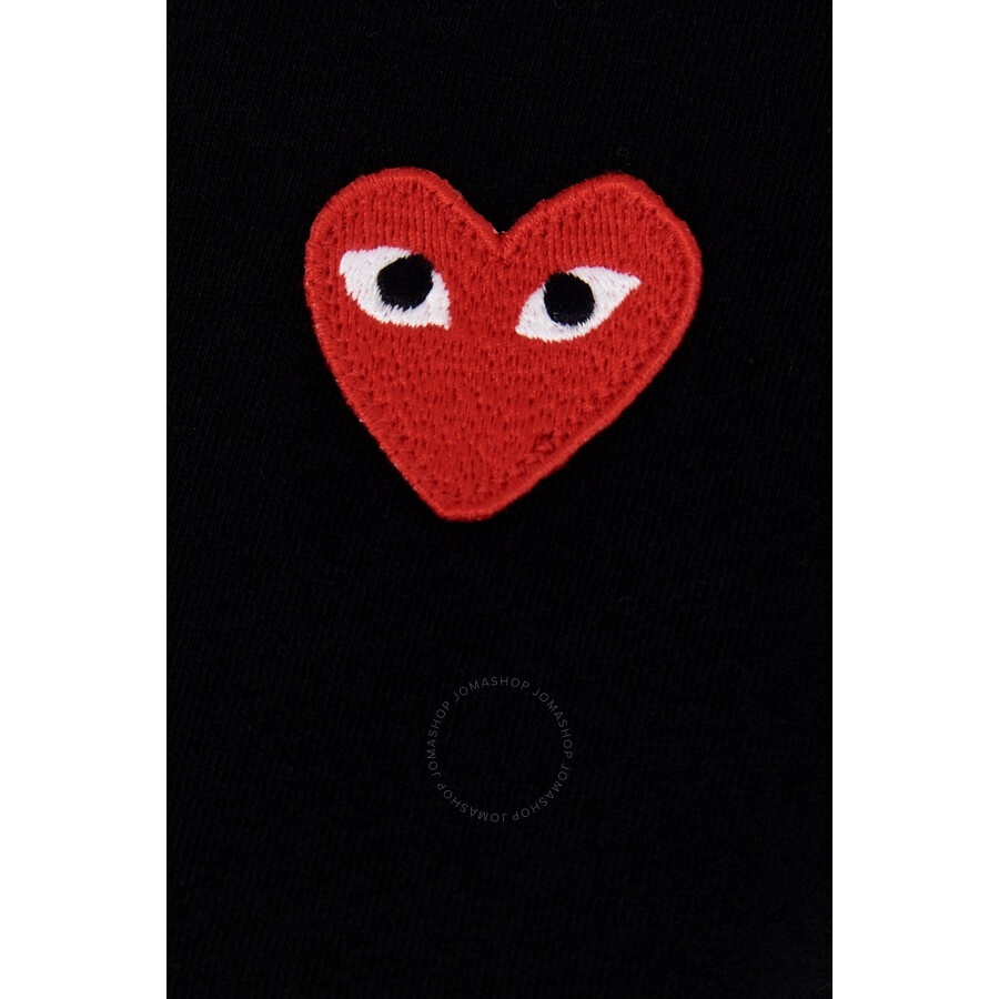 Comme Des Garcons Ladies Black Heart Patch T-shirt - 5