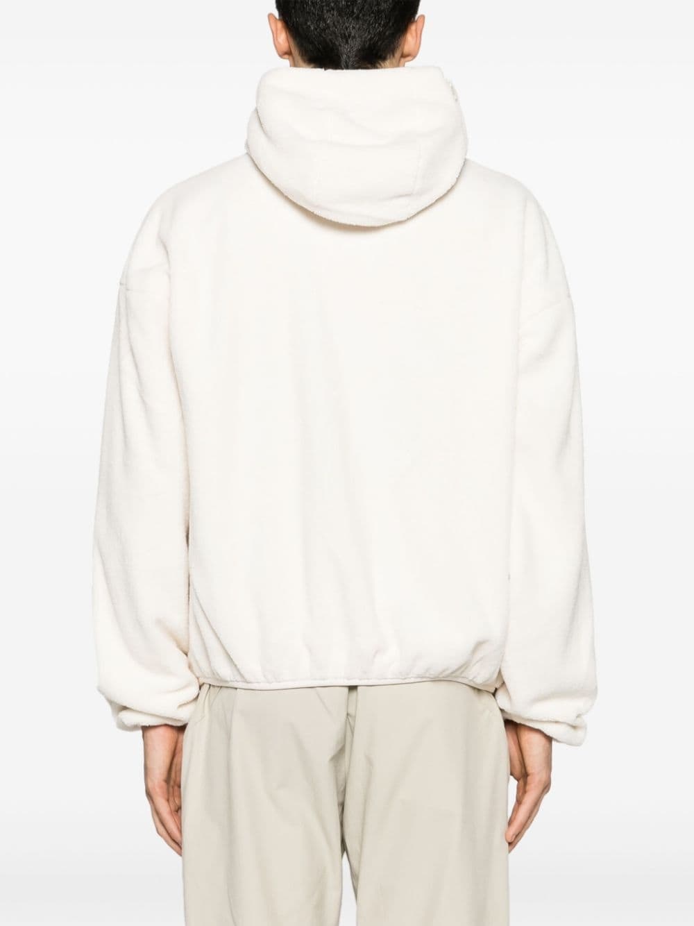 Center asymmetric fleece hoodie - 4