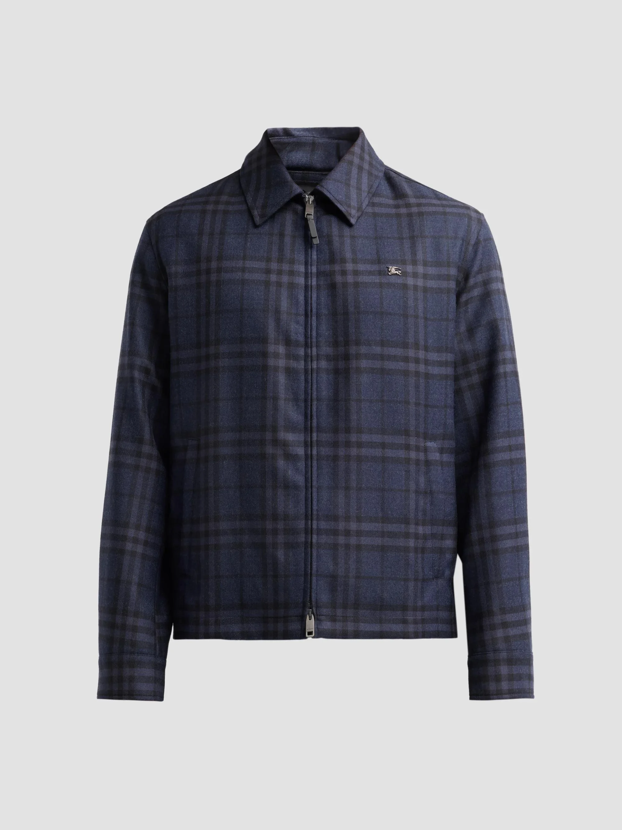 Men's Bloomsbury Check Nylon Jacket - Ink Blue Ip Check - 1