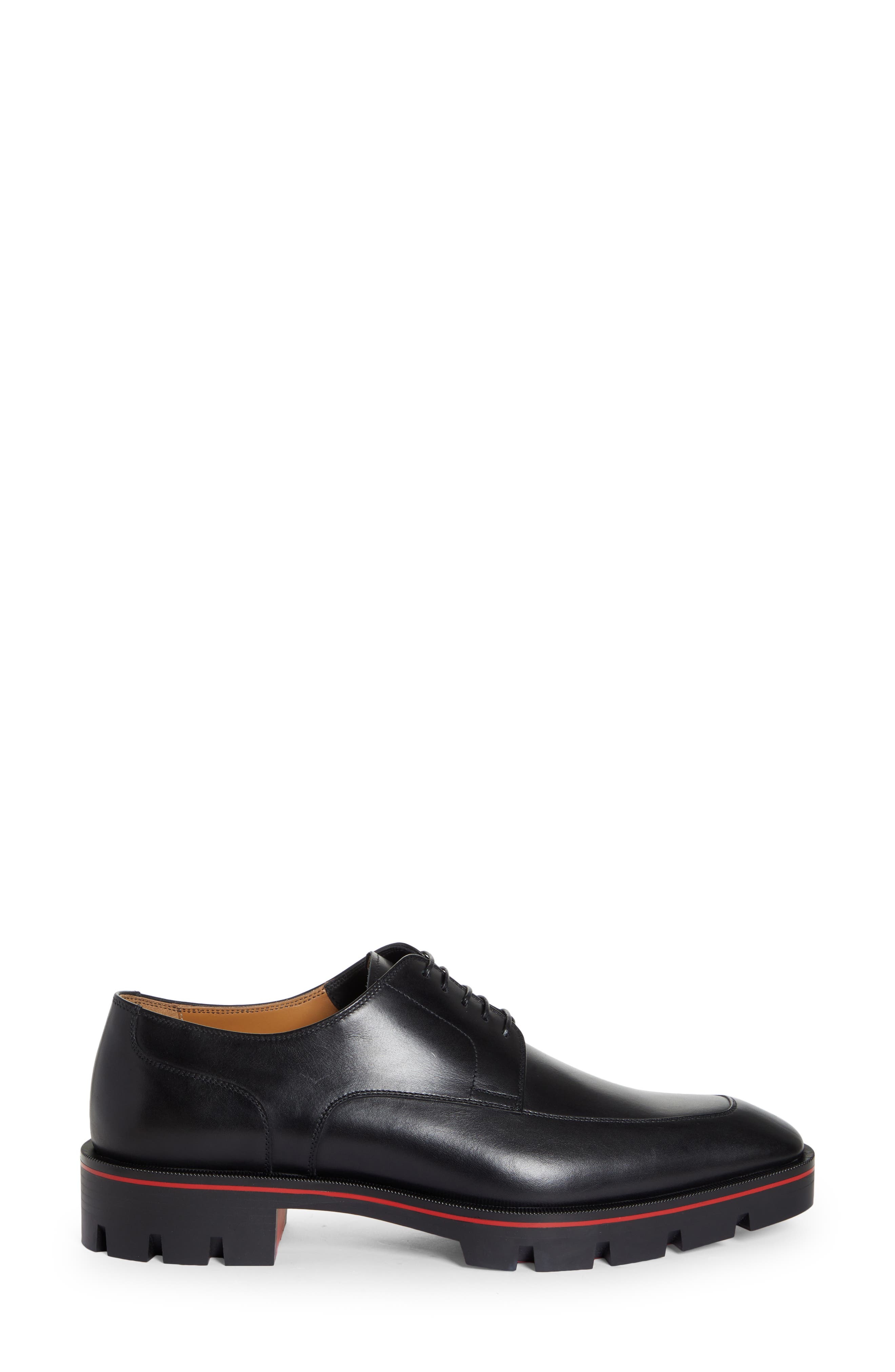 Christian Louboutin Davisol Lug Sole Derby in Bk01-Black at Nordstrom - 3