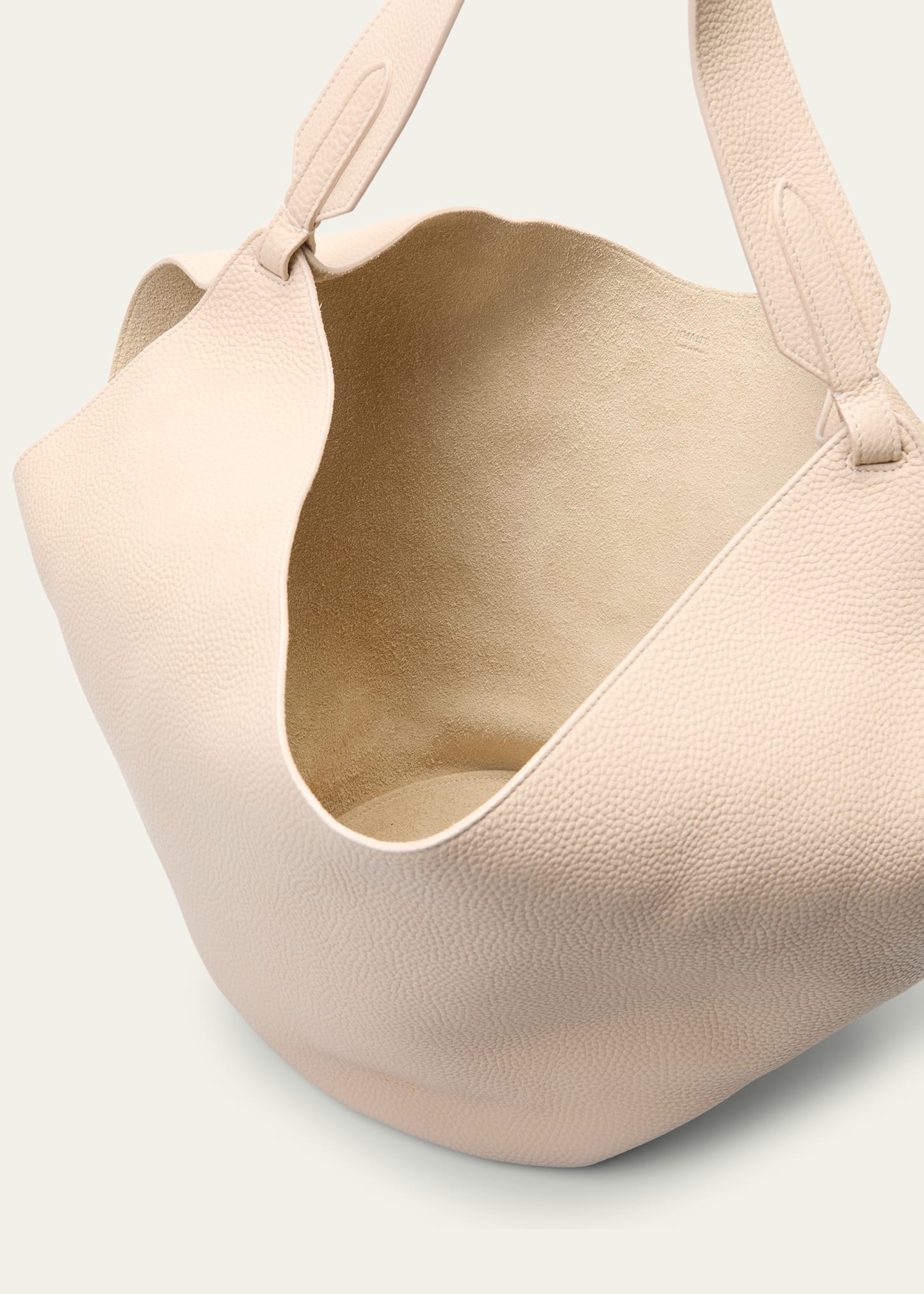 Lotus Medium Pebbled Leather Tote Bag - 4