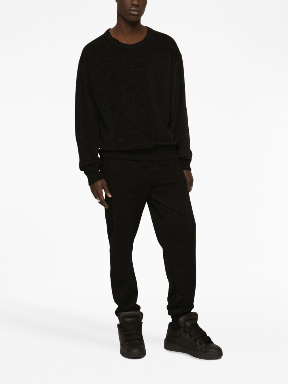 logo-print cotton track pants - 2
