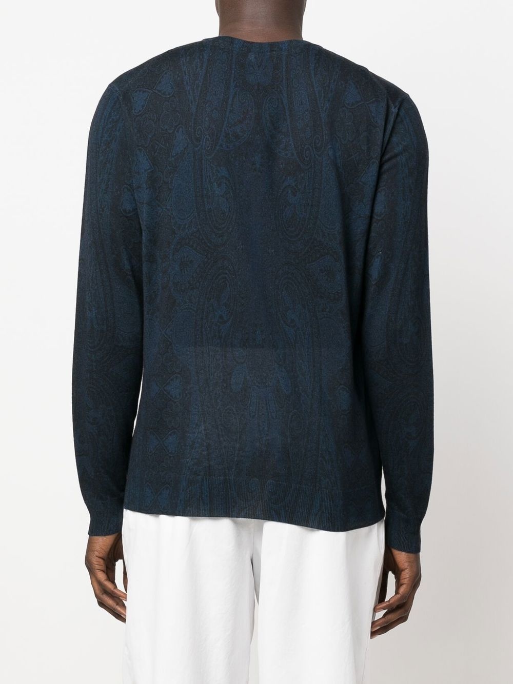 paisley-print silk-blend jumper - 4