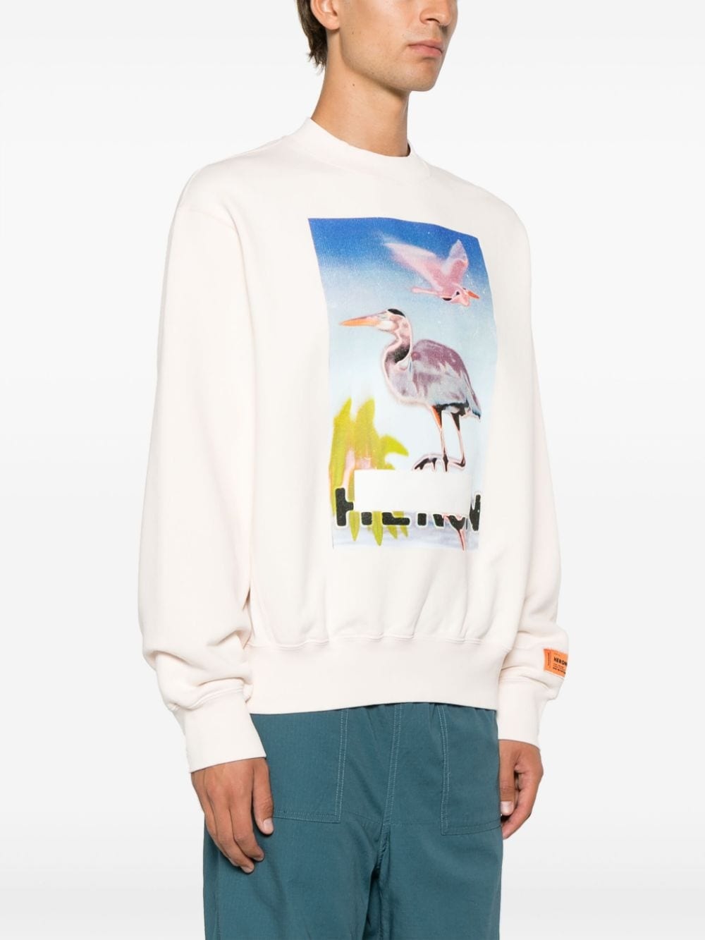 logo-patch graphic-print jumper - 3