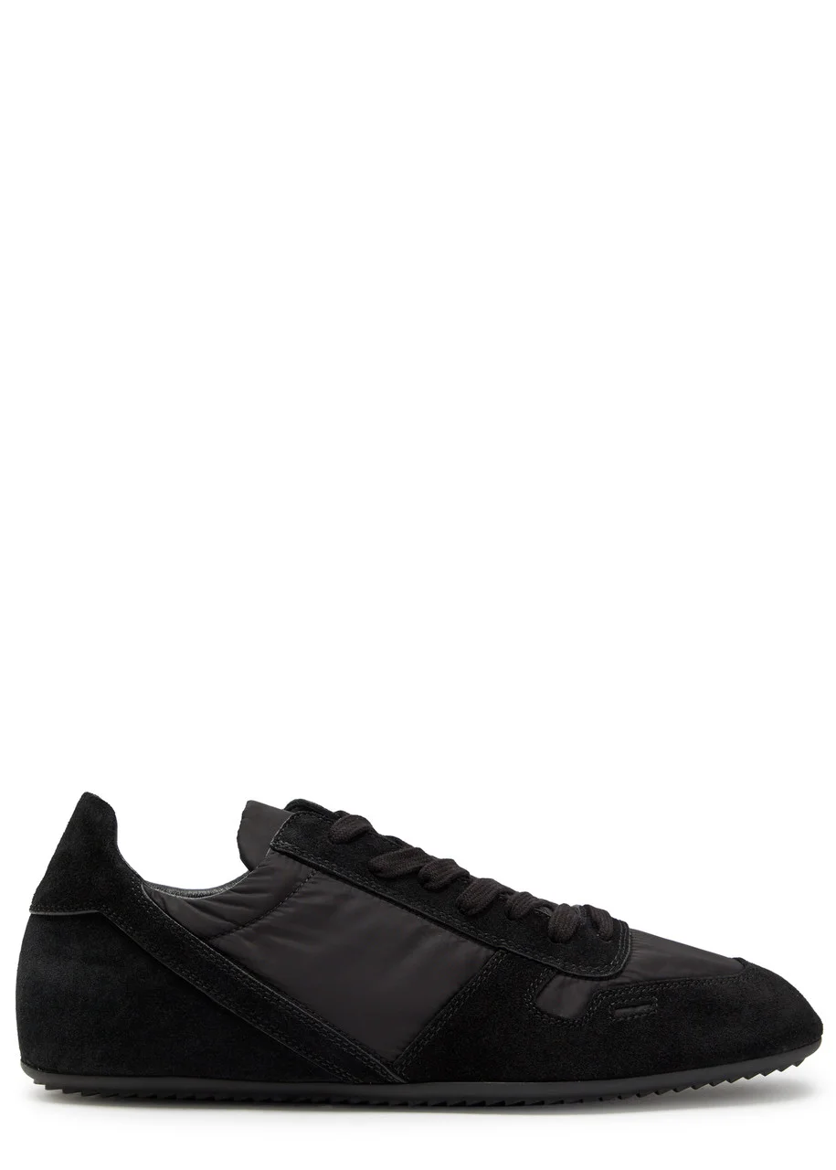 Rick Owens Panelled Nylon and Suede Sneakers - 1