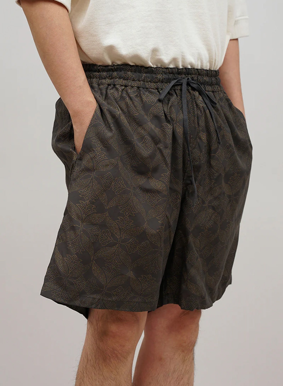 Utility Shorts Gujarat Print in Grey - 4