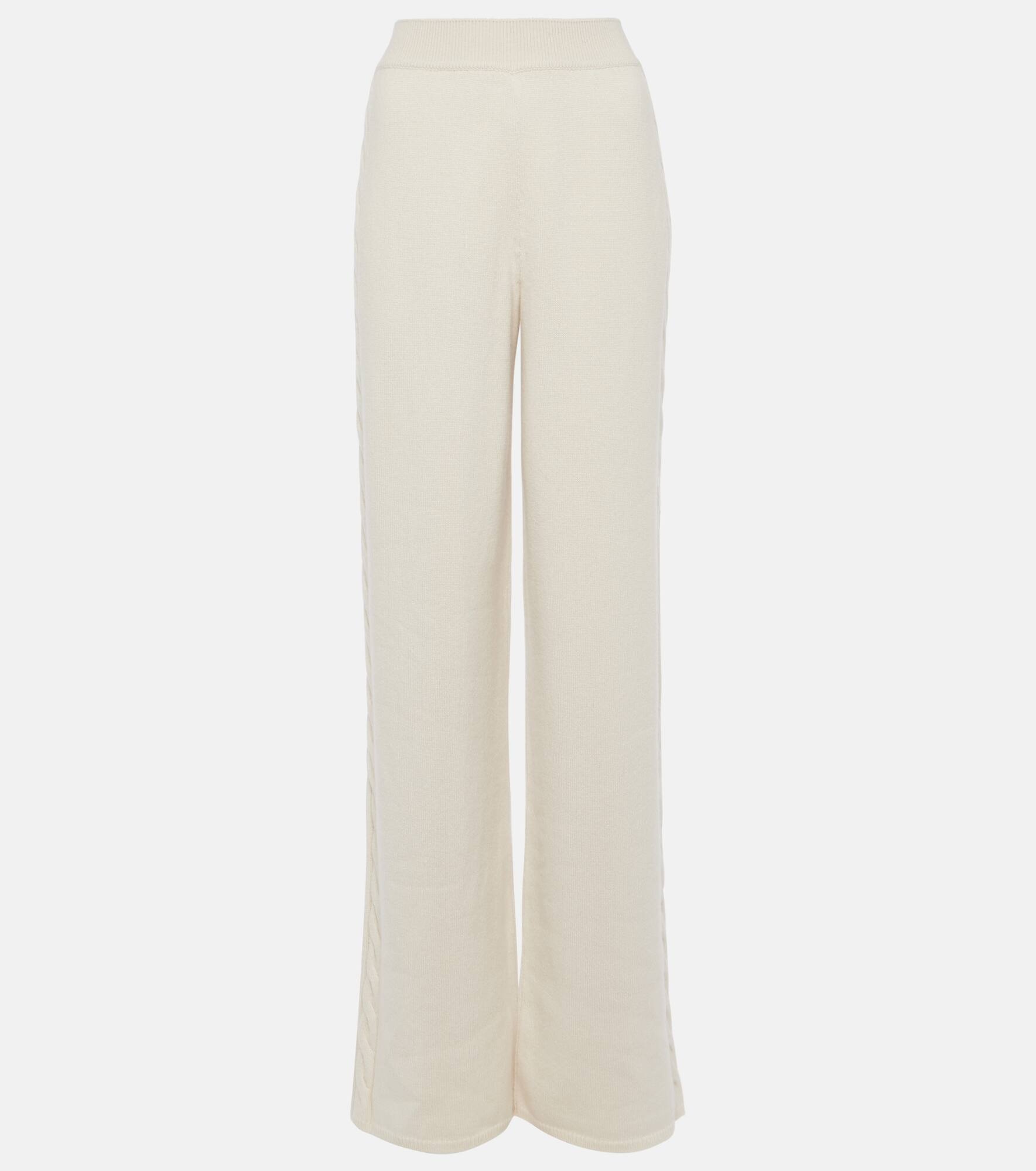 Napier high-rise cashmere wide-leg pants - 1