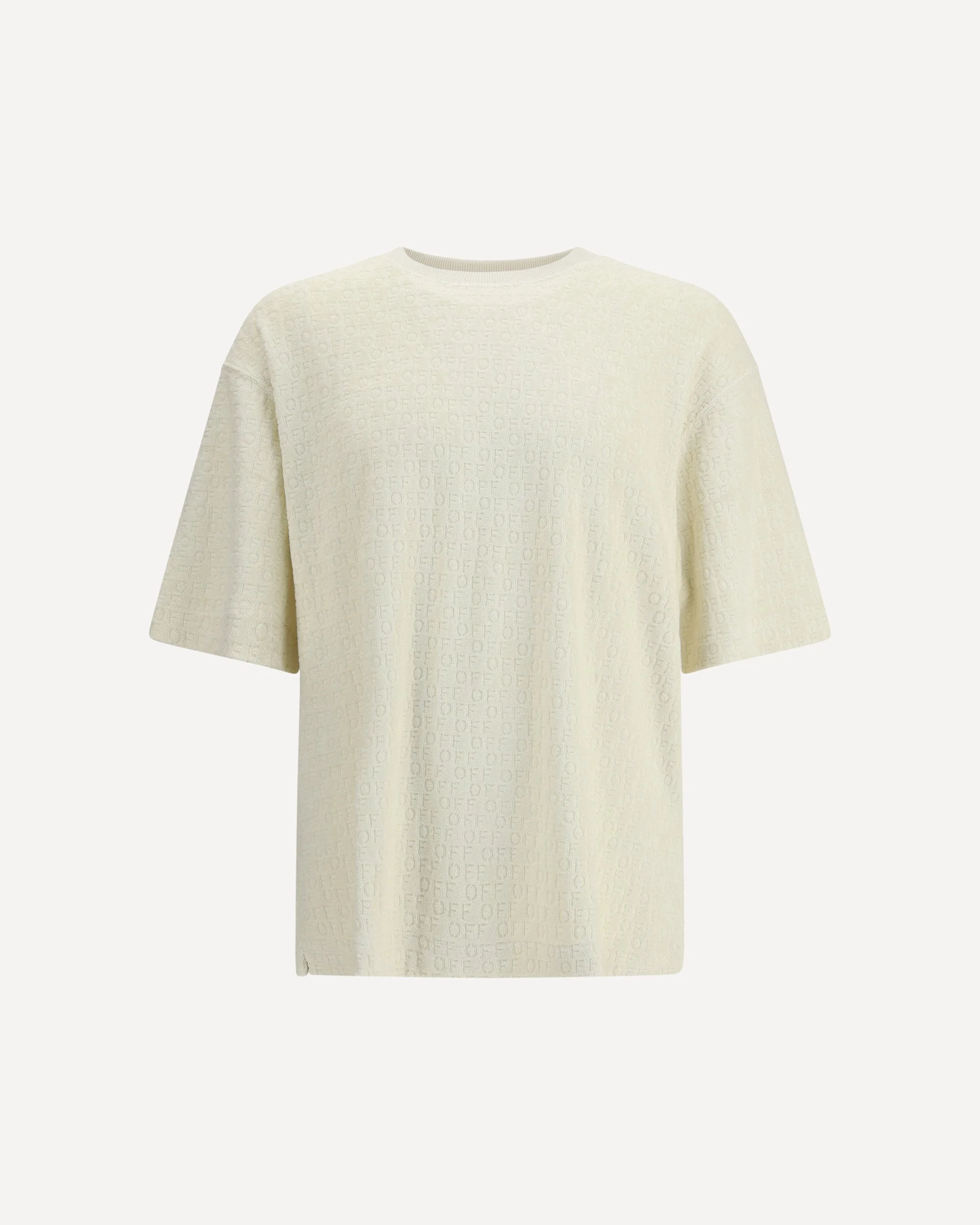 Crew Neck Short-Sleeve T-shirt with all-Over Logo - 1