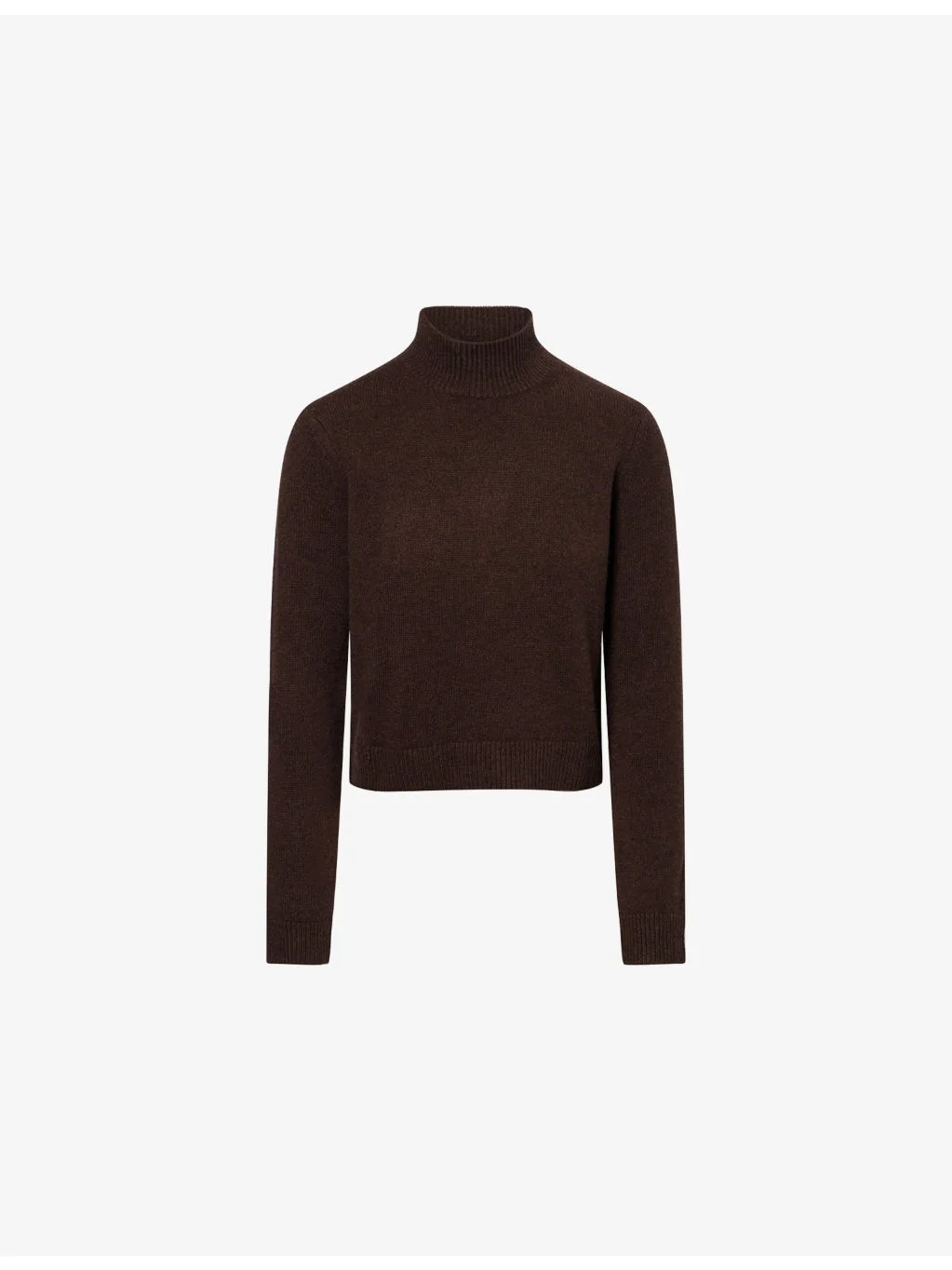 High-Neck Crop Cashmere Jumper - 1