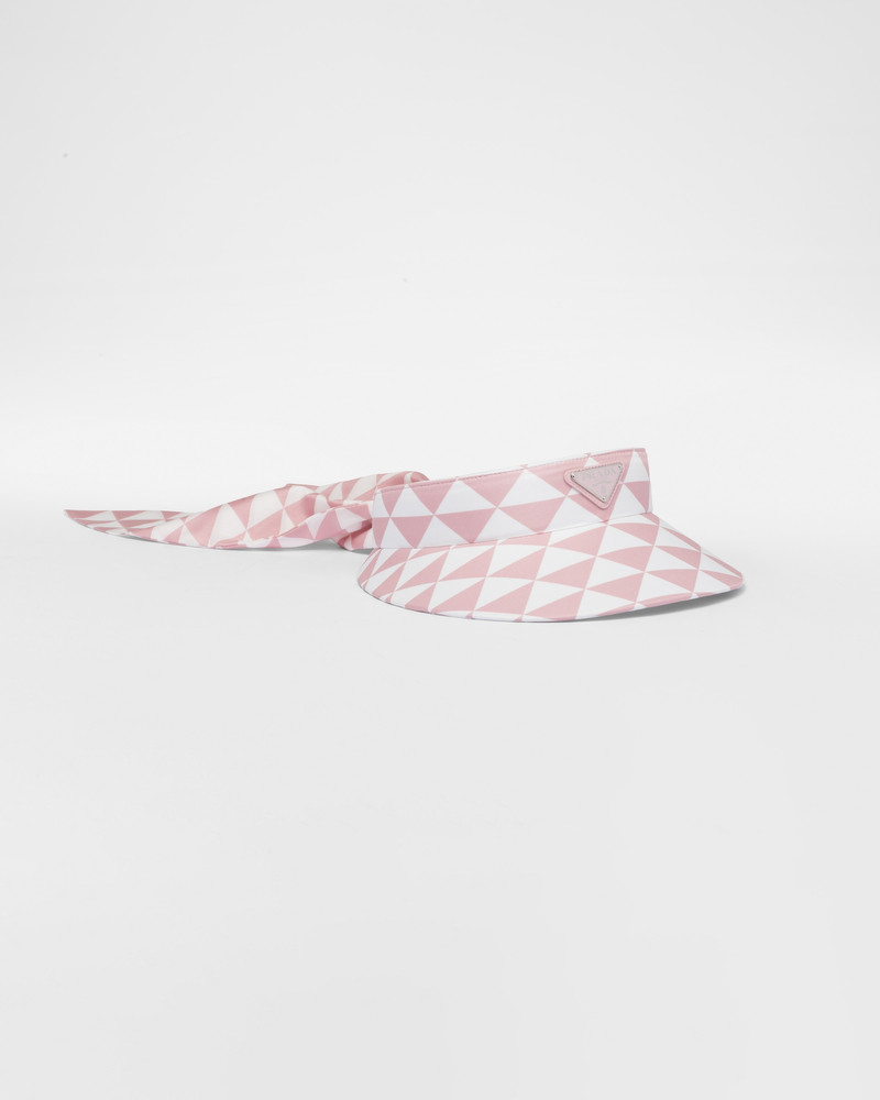 Printed silk twill visor 1