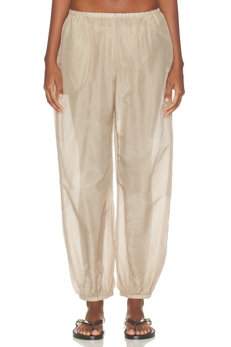 The Silk Cotton Sheer Balloon Pant - 1