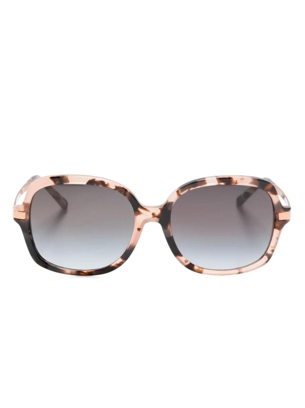 tortoiseshell-effect square-frame sunglasses - 1
