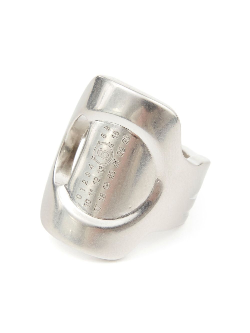 numbers-engraved cut-out ring - 3