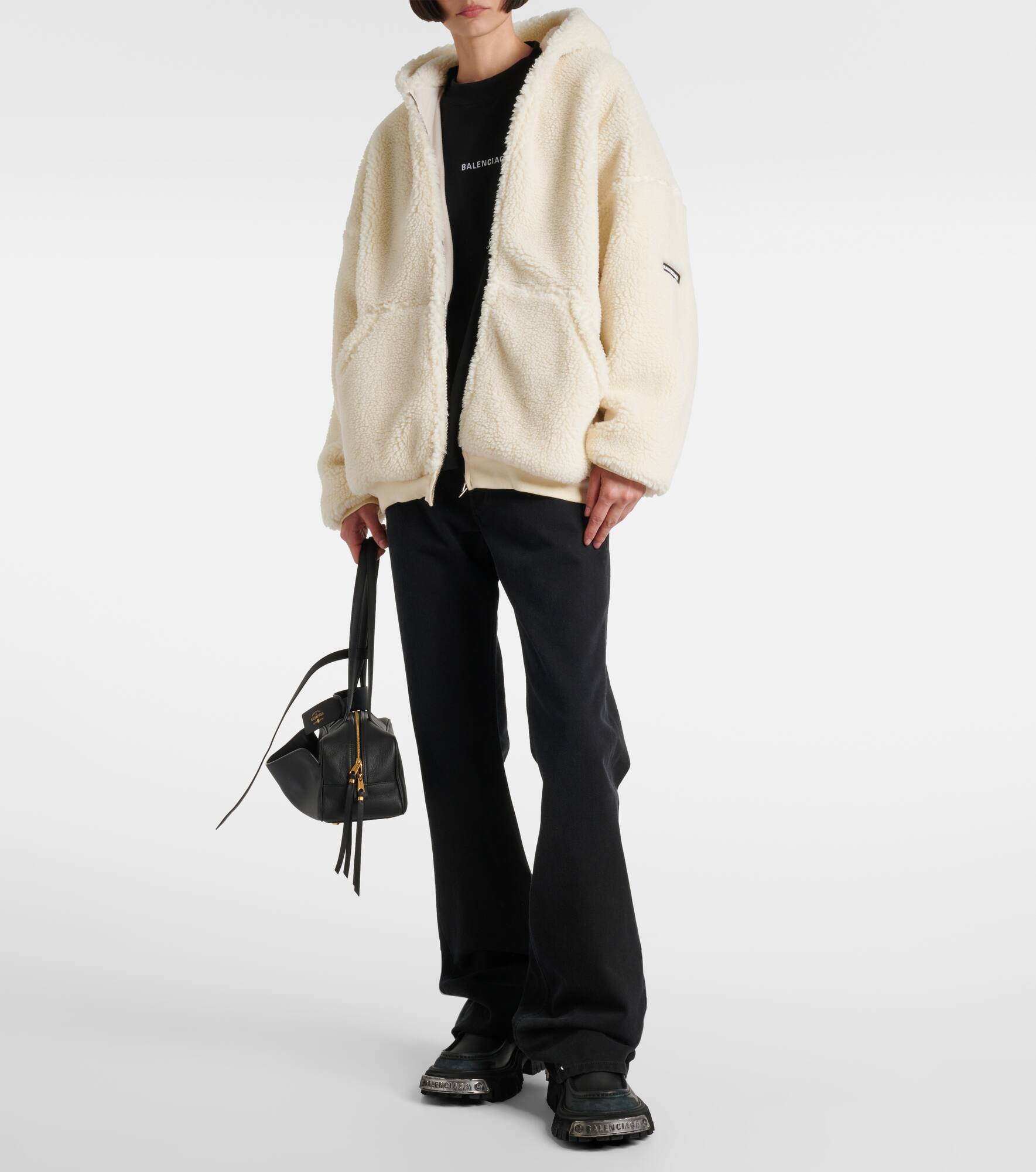 Outerwear faux-shearling hoodie - 2