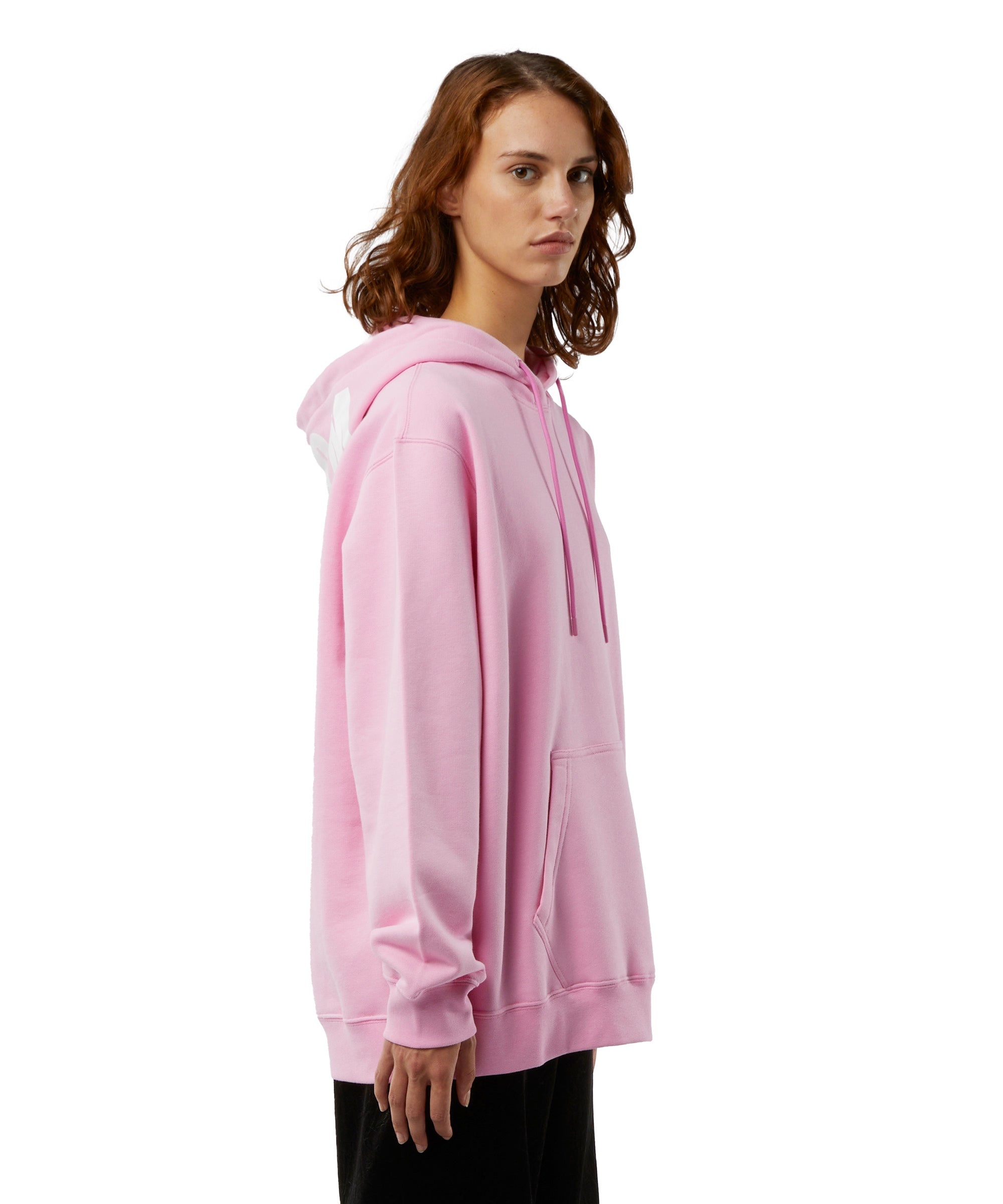 Oversized sweatshirt with a maxi logo print on the hood - 2