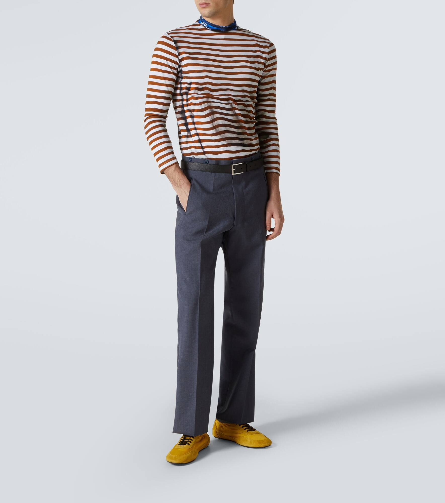 Interlock trompe l'œil cotton T-shirt - 2