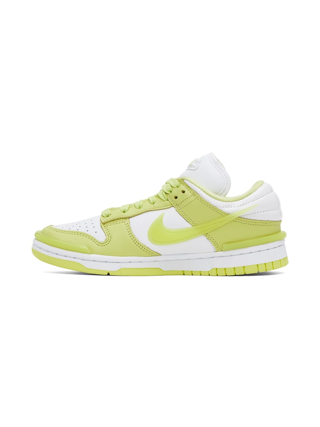 Green & White Dunk Low Twist Sneakers - 3