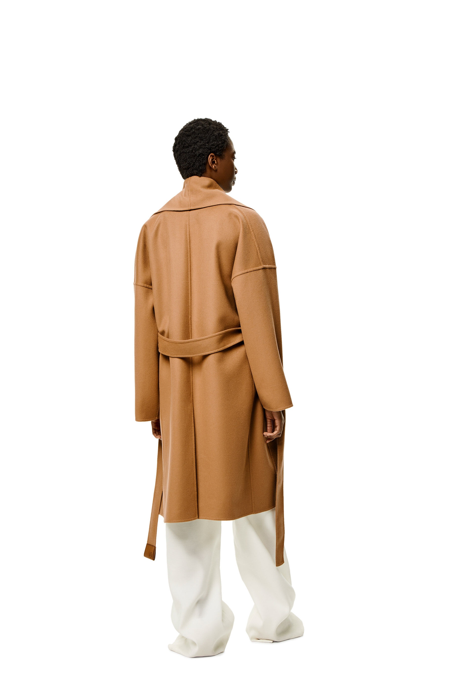 Belted coat in wool and cashmere - 4