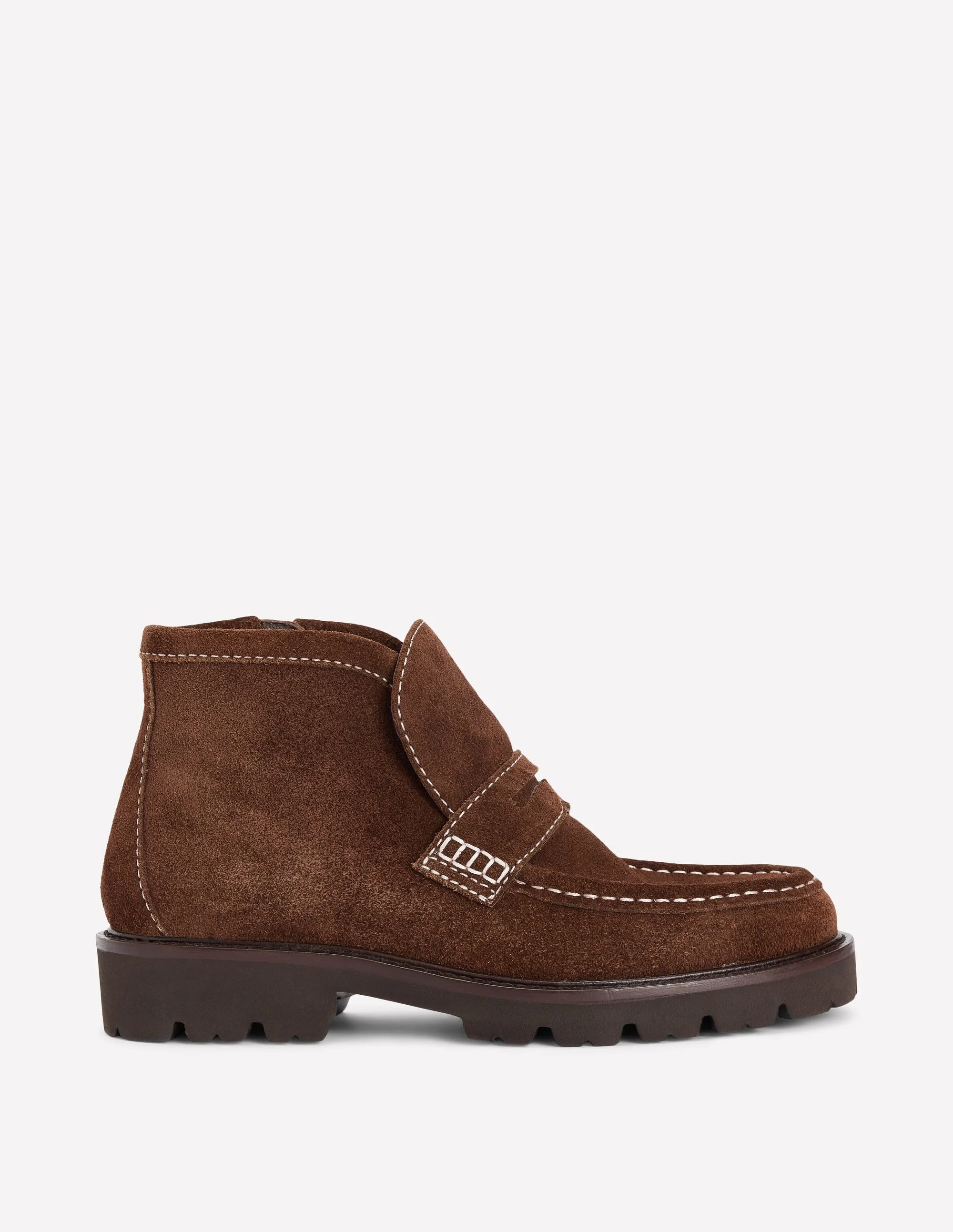 Loafer Ankle Boots-Chocolate - 1