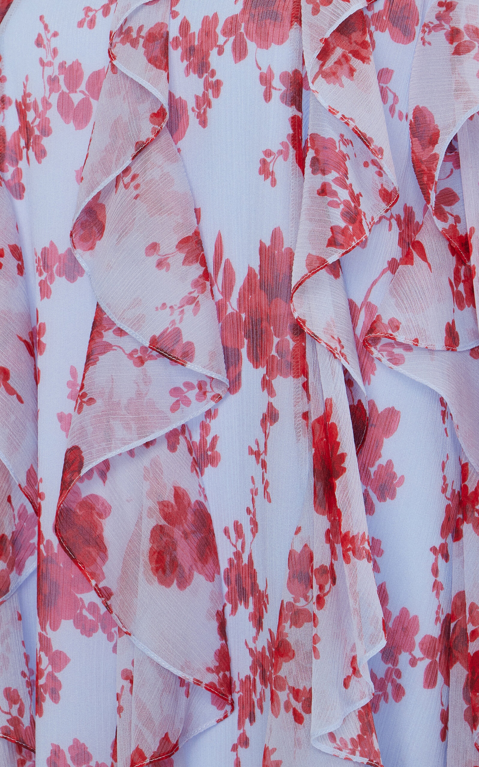 Ruffled Silk Chiffon Mini Dress multi - 4