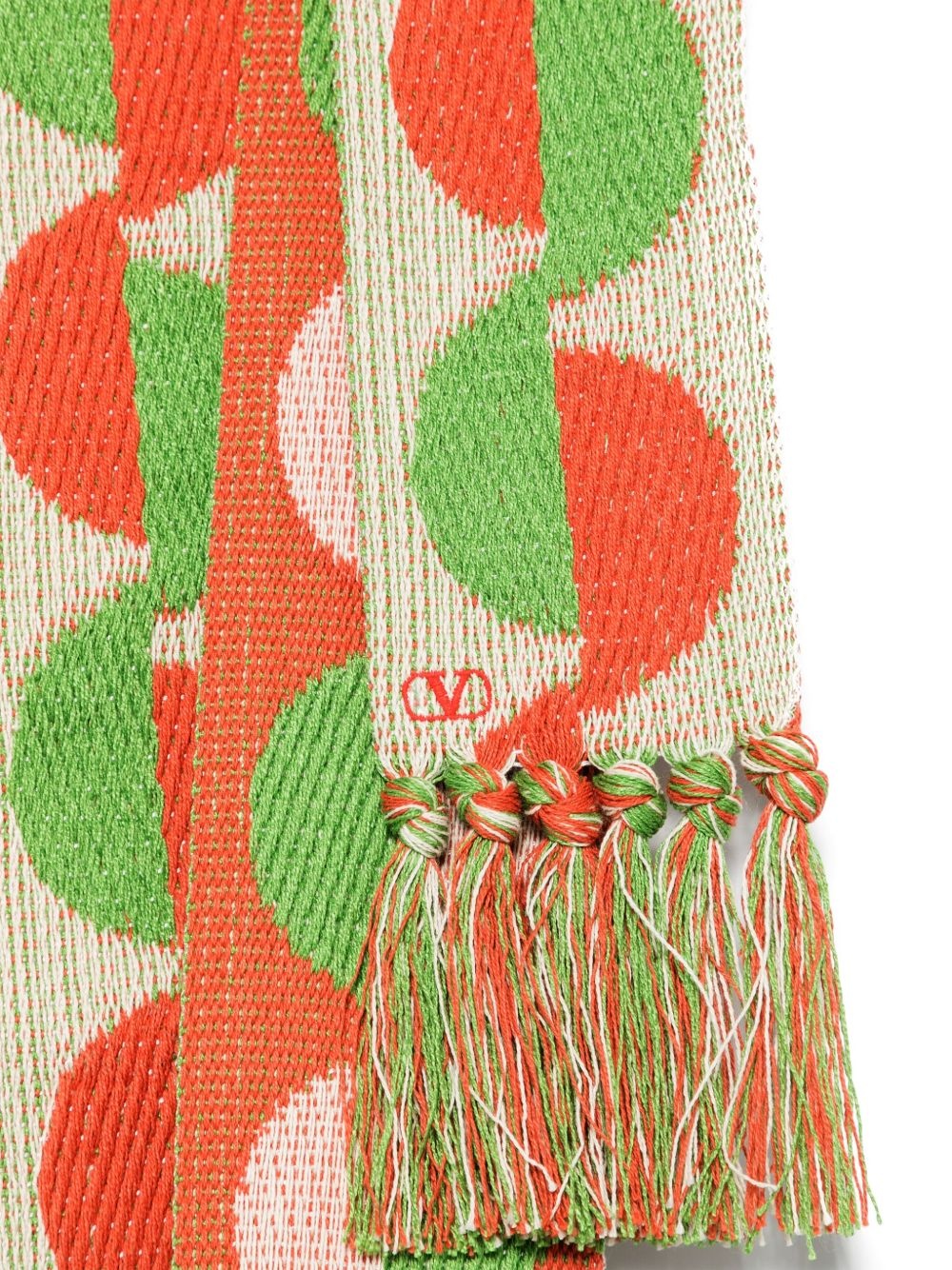 pattern-jacquard scarf - 2