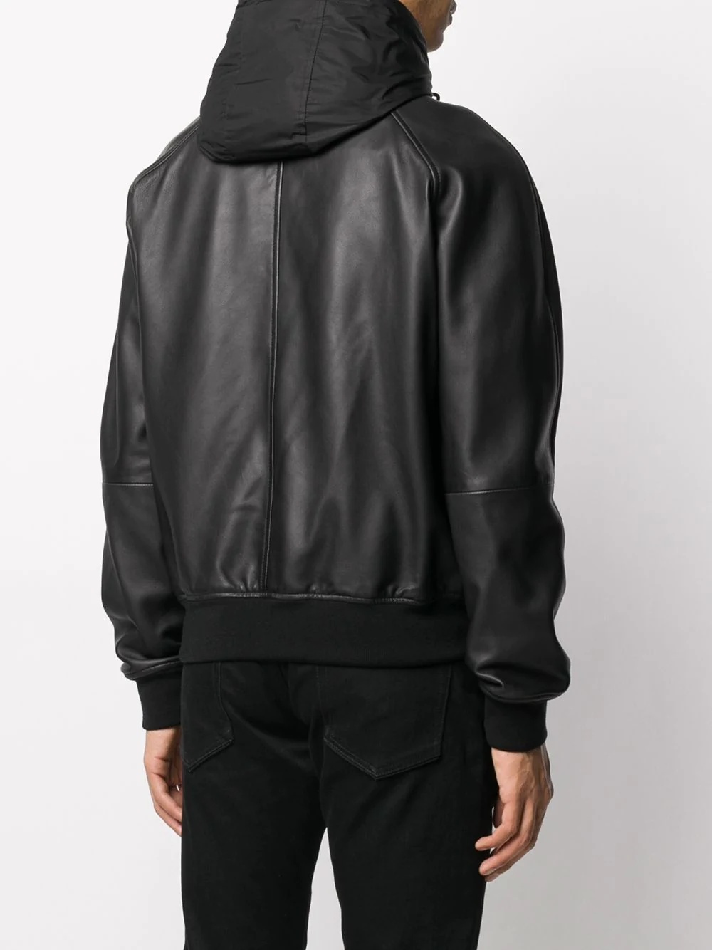 hooded zip-up bomber jacket - 4