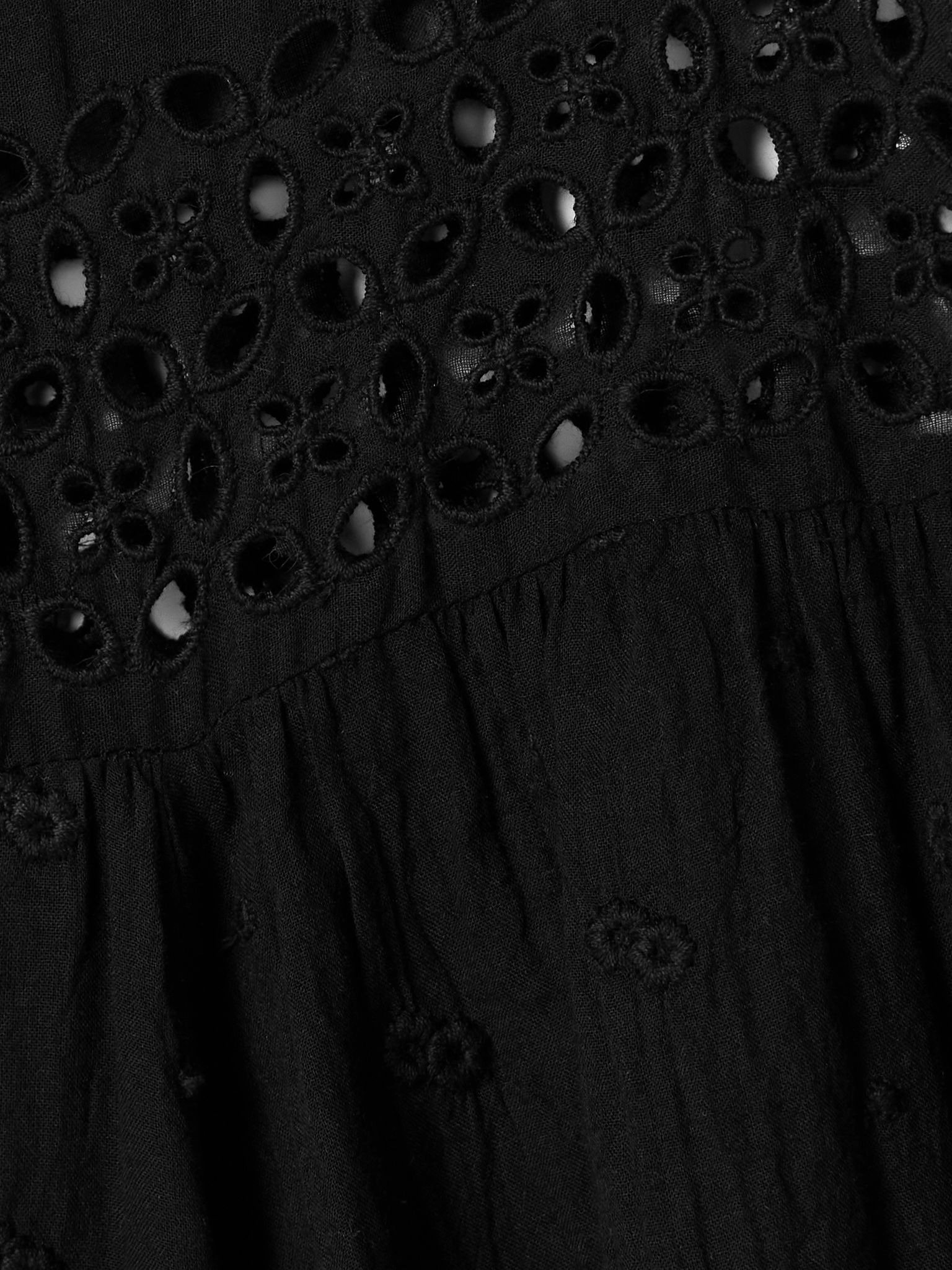 Mikki embroidered broderie anglaise cotton-voile blouse Black - 4