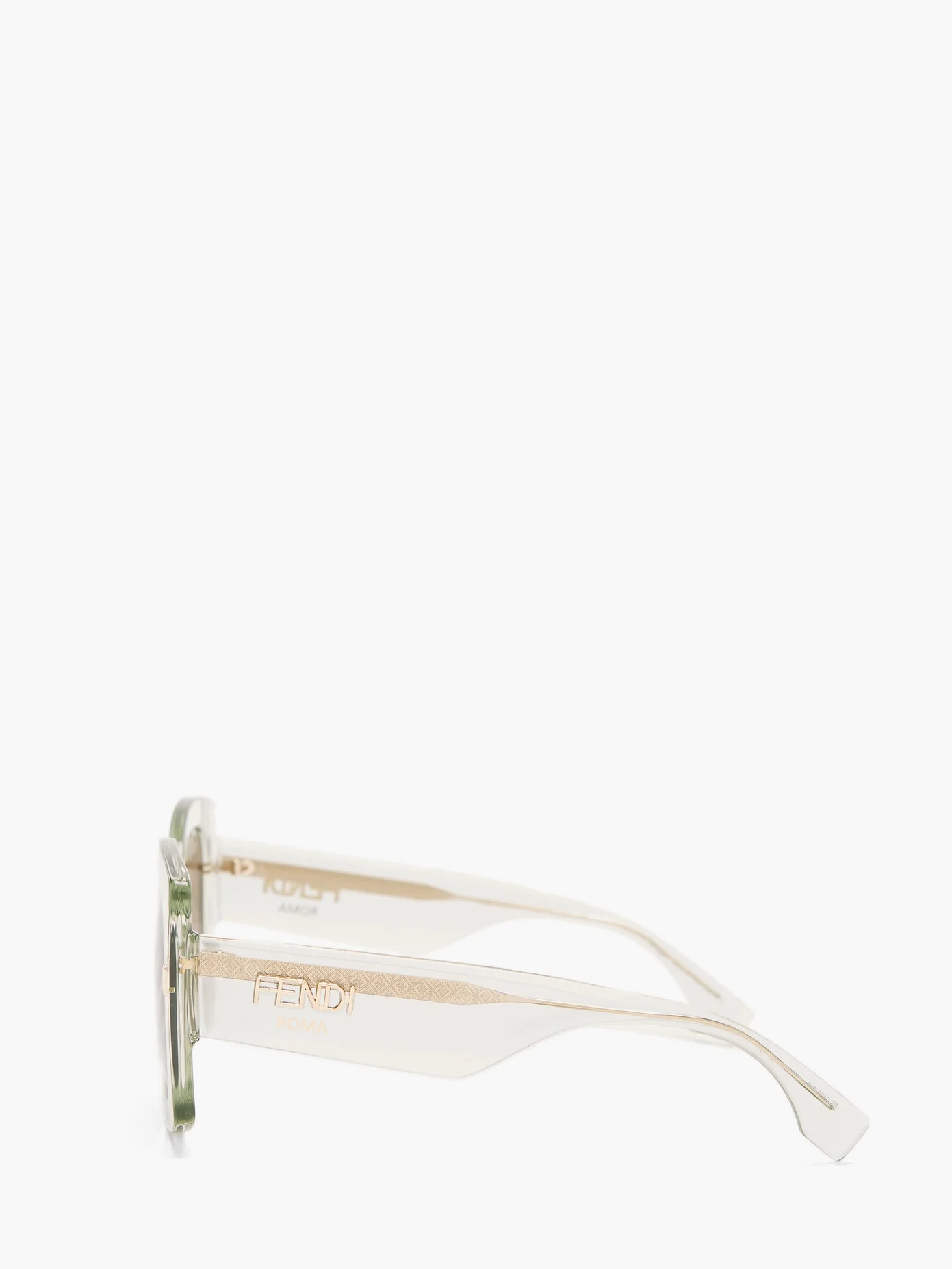 FF-logo square acetate sunglasses - 3