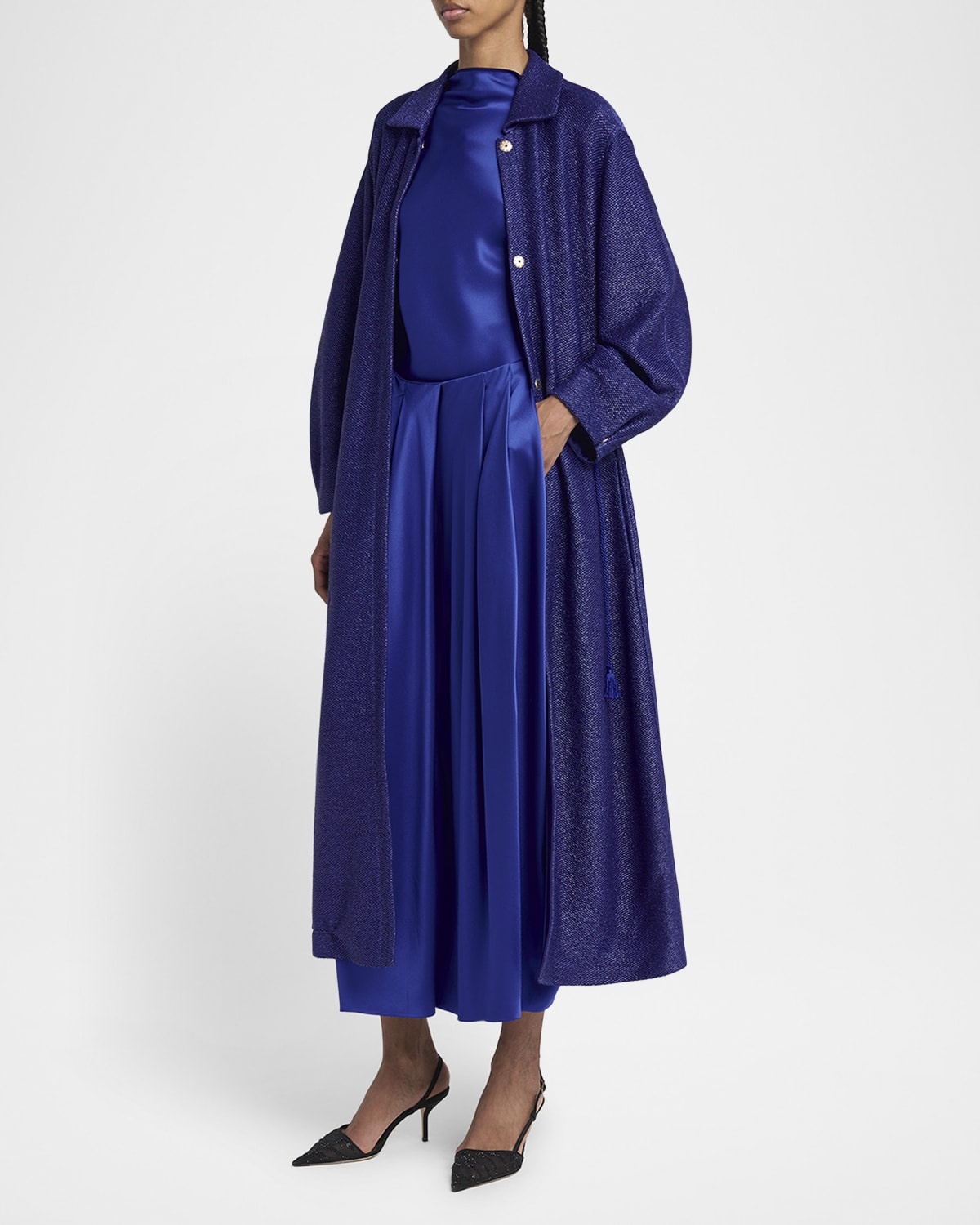 Drawstring Maxi Coat - 4