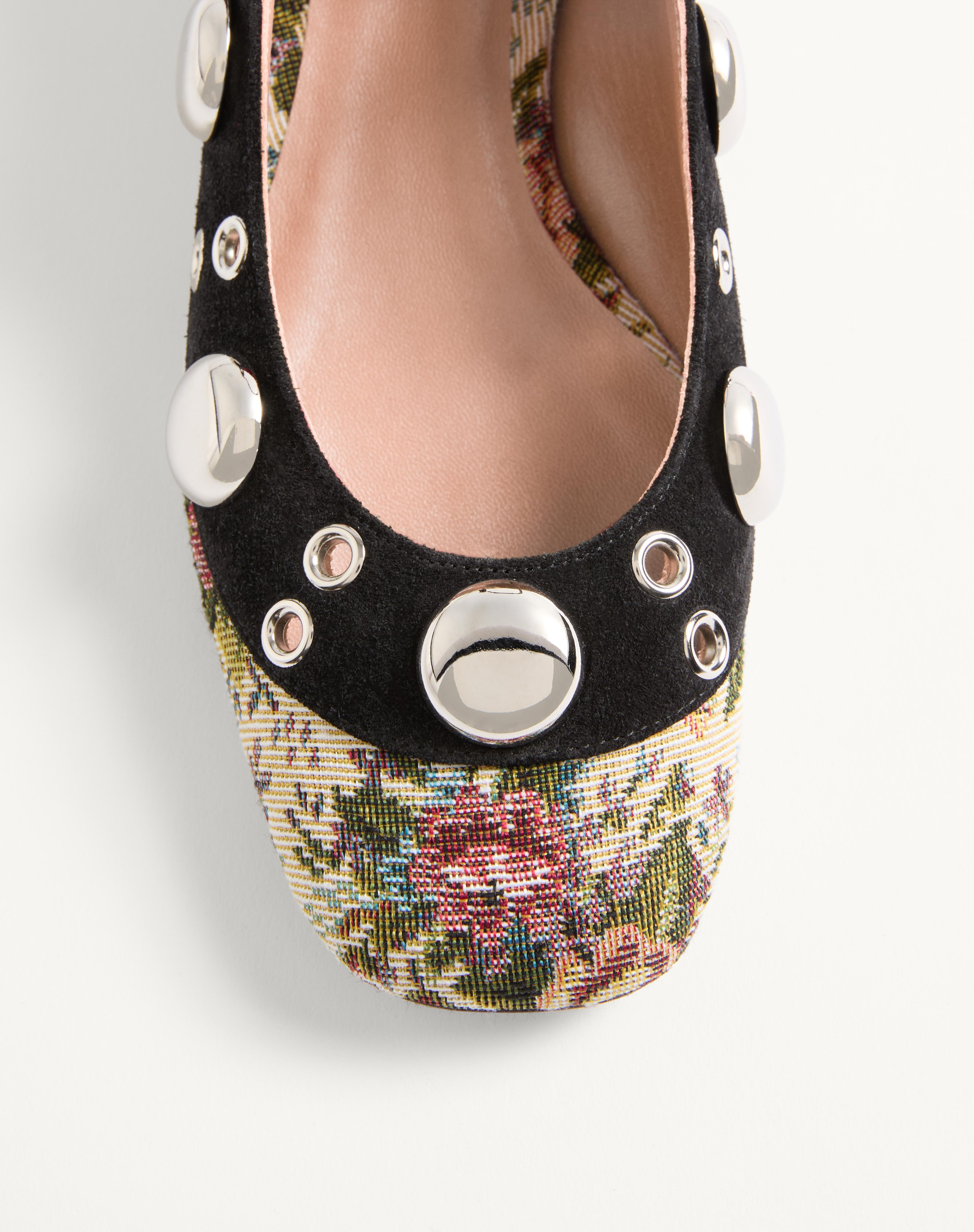 MARY-JANE NELLCÔTE PUMPS IN PAPIER FLORAL JACQUARD FABRIC 30MM - 6