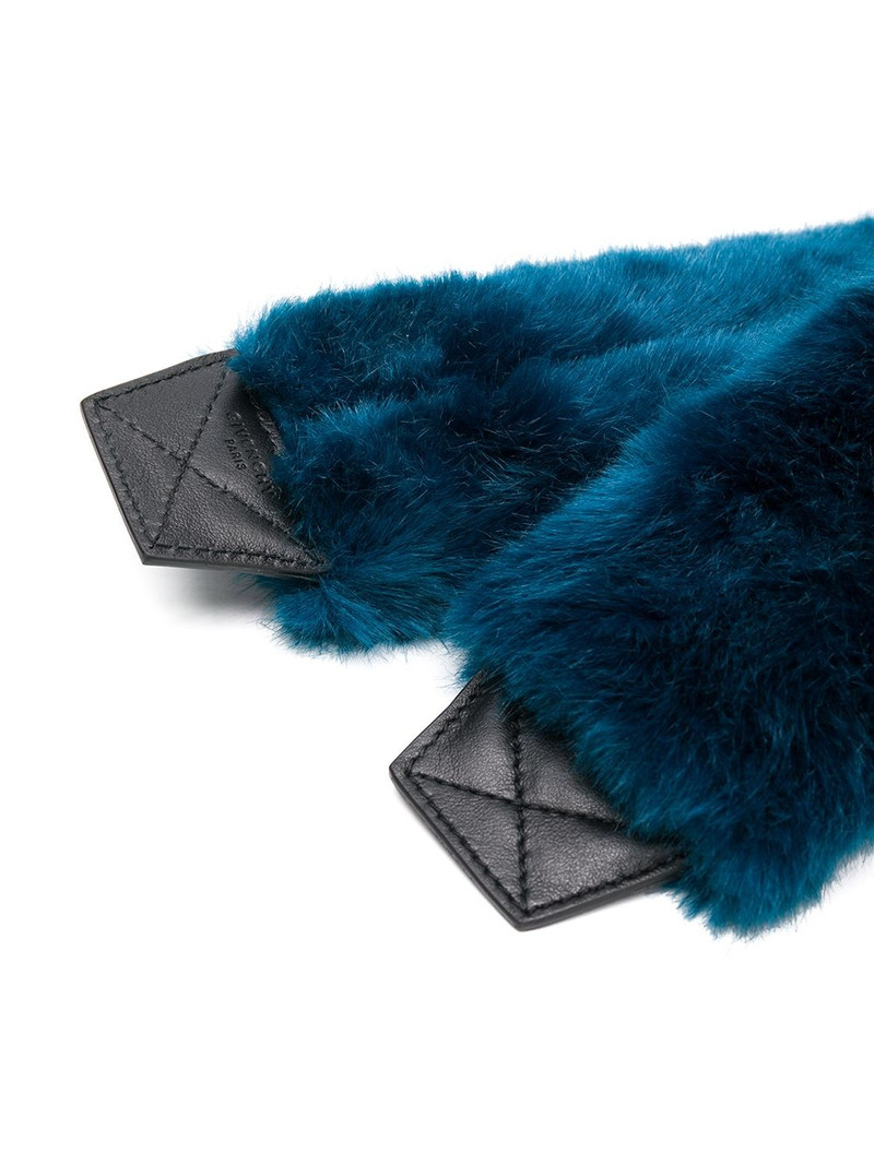 Givenchy logo fur stole strap cover outlook