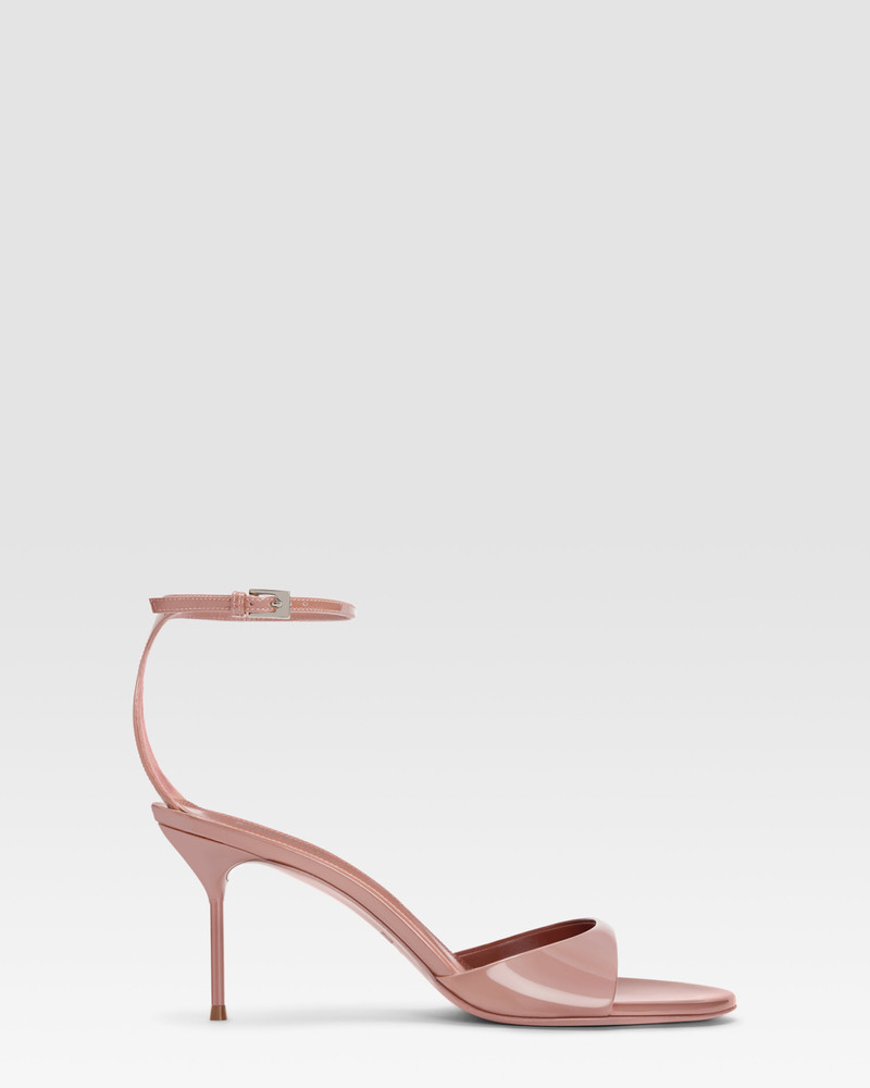 Patent leather sandal with ankle strap 1