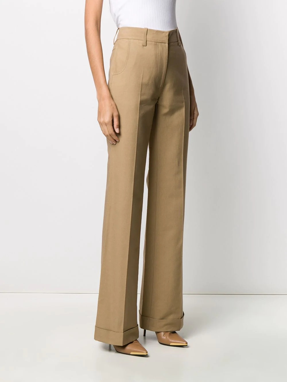 high-rise flared trousers - 3