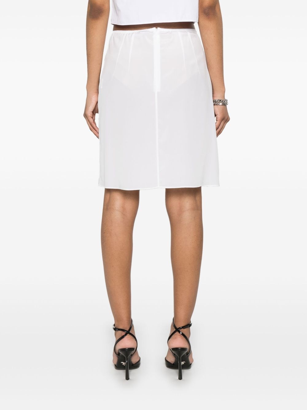 semi-sheer mini skirt - 4