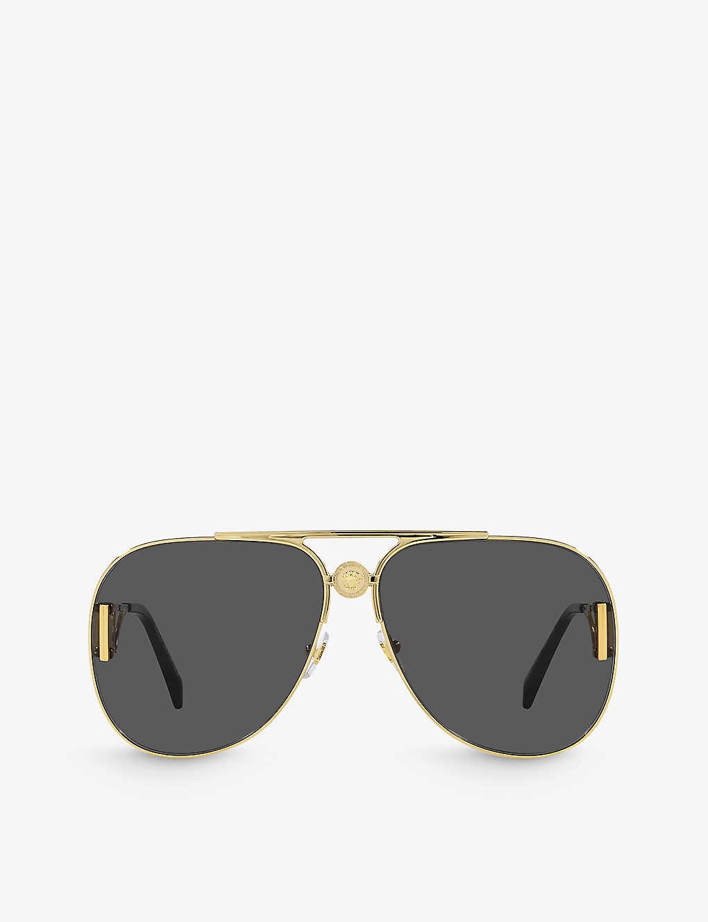 Gold Medusa Pilot Biggie Sunglasses - 1