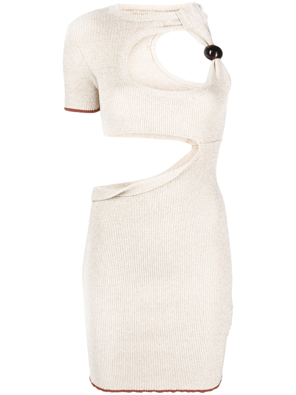La Robe Brilho lurex-knit minidress - 1
