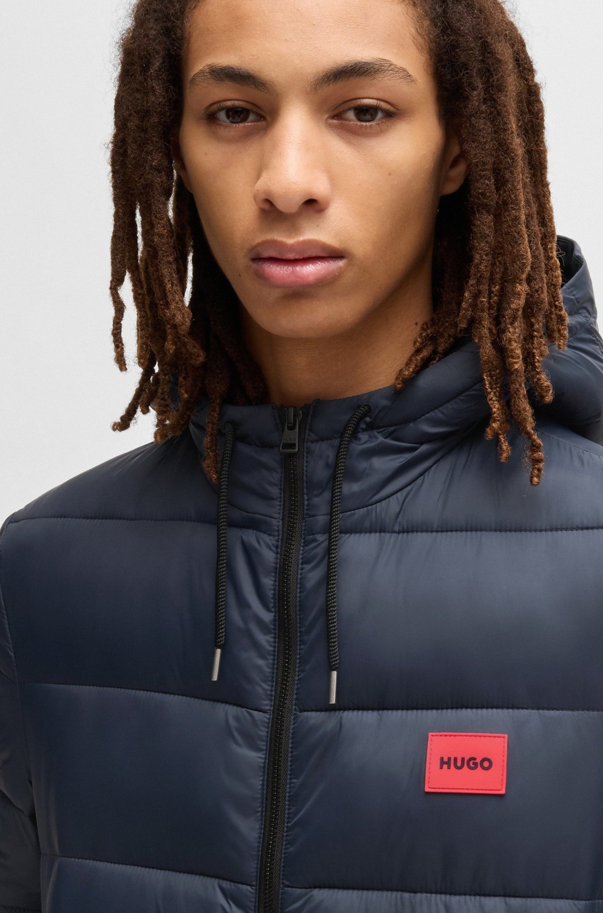 SLIM-FIT WATER-REPELLENT PUFFER JACKET WITH LOGO TRIM - 5
