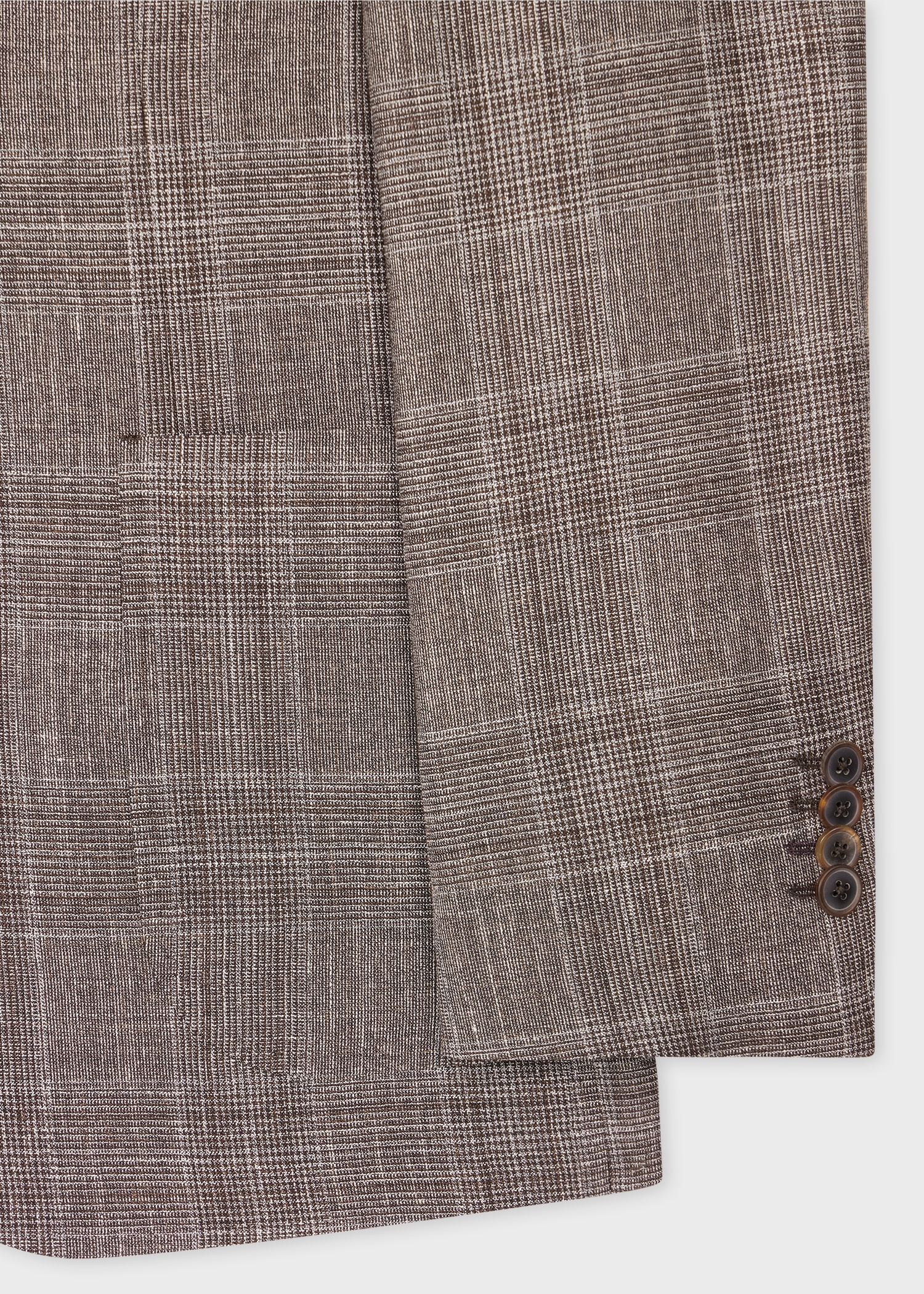 Grey Check Wool-Silk Buggy-Lined Blazer - 3