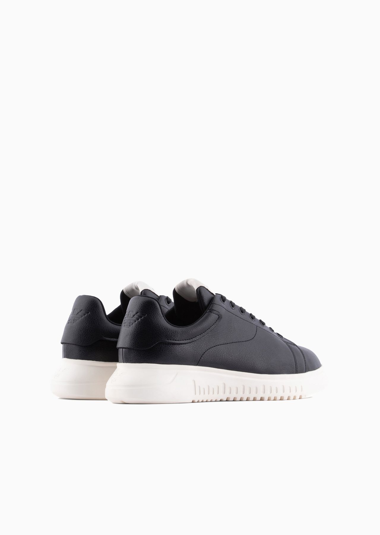 Tumbled-leather sneakers with oversized soles - 3