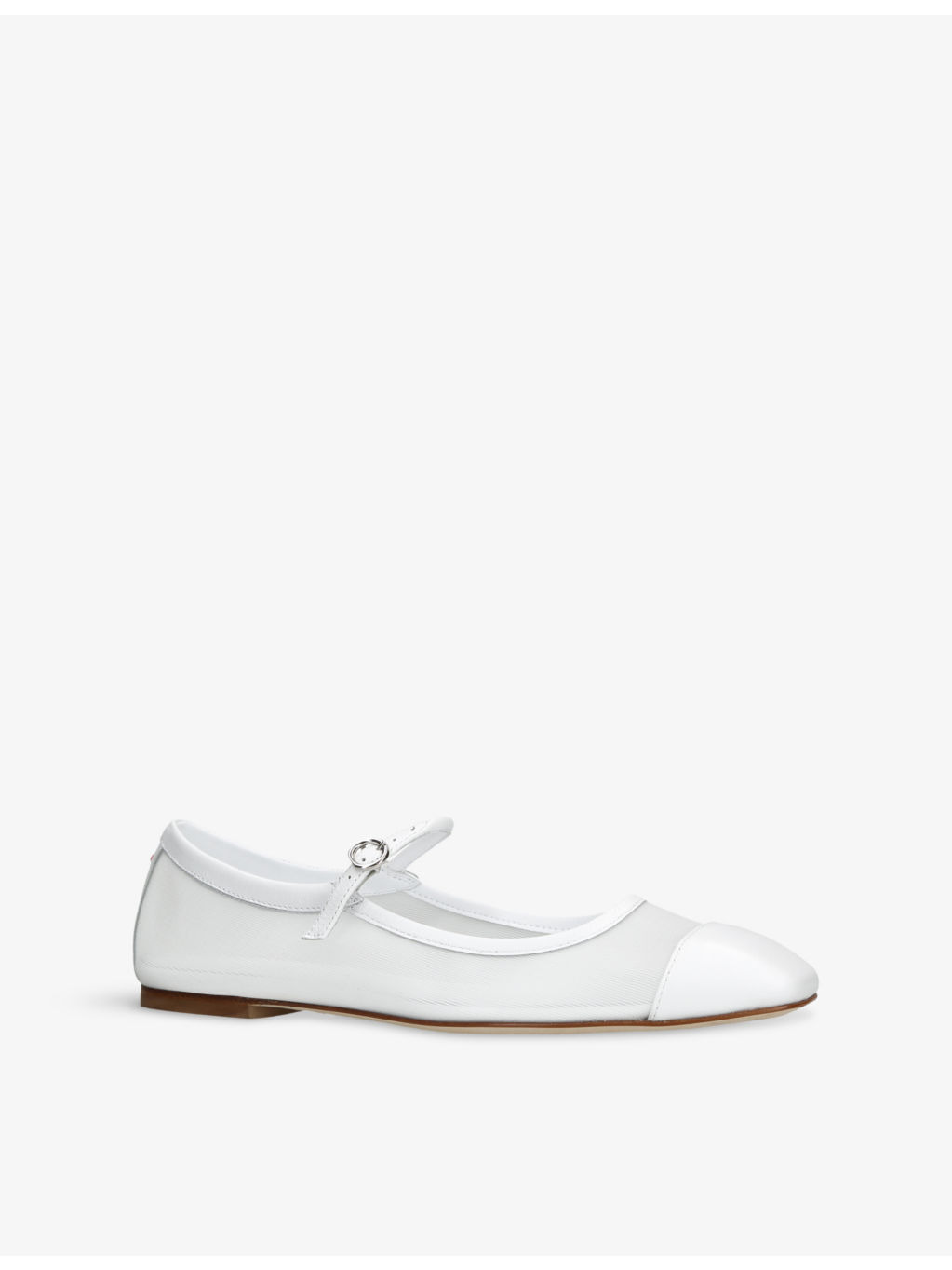 Uma Mesh and Leather Mary Jane Flats - 3