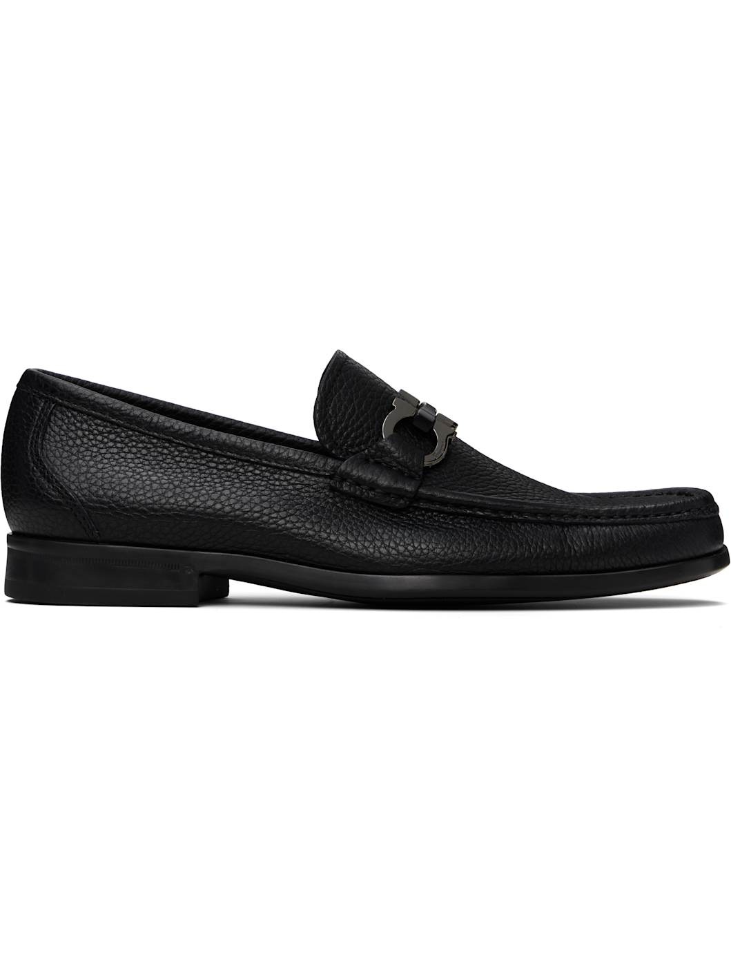 Black Gancini Ornament Loafers - 1
