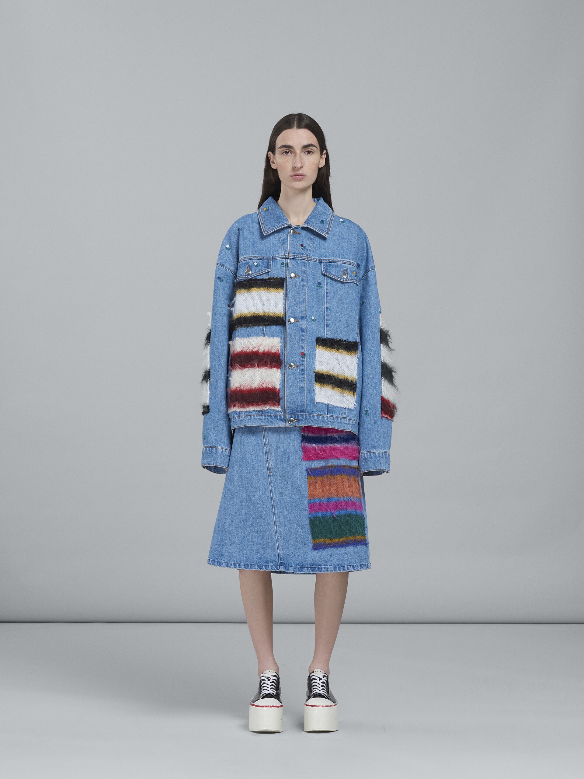 MOHAIR AND DENIM SKIRT - 2
