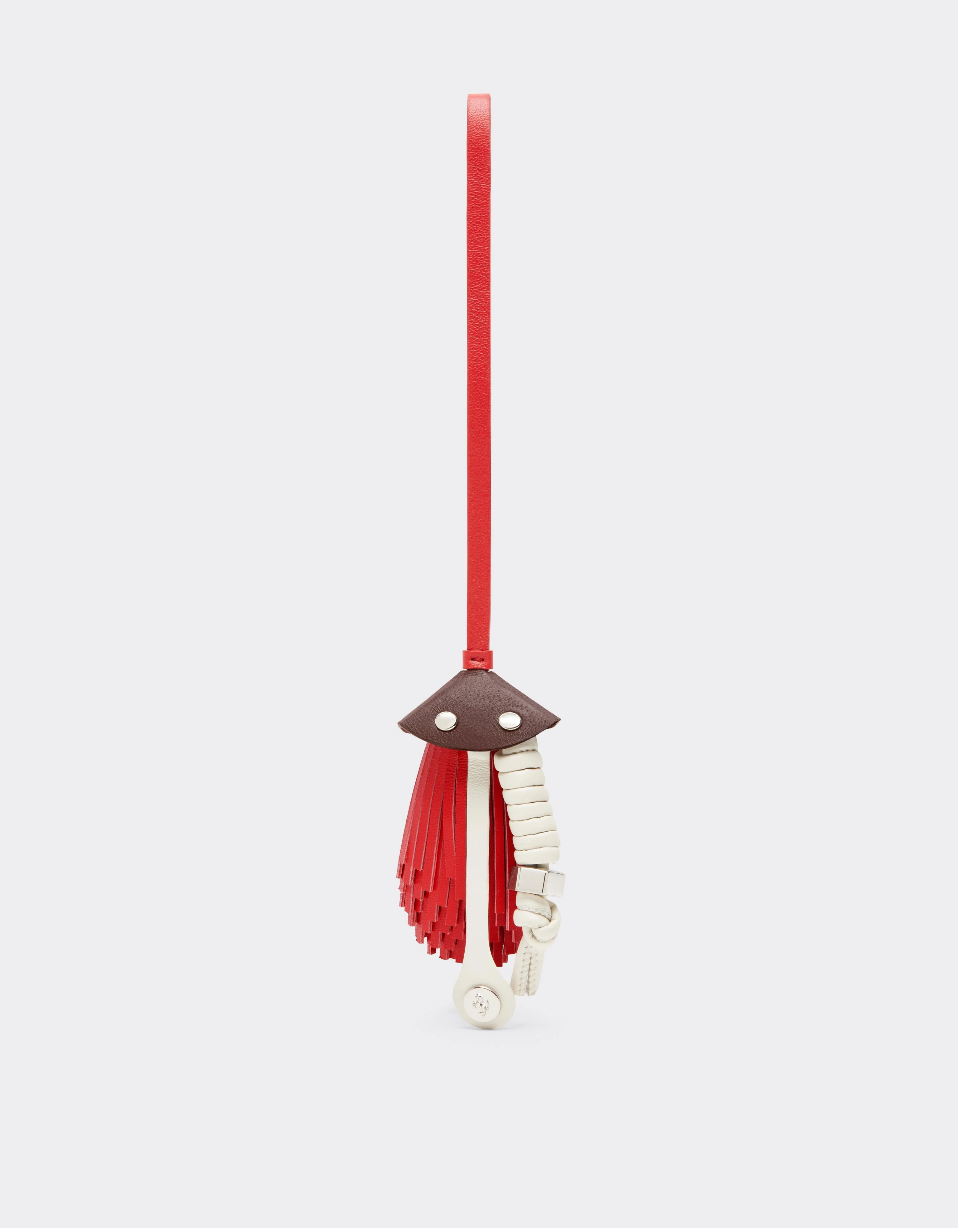 Leather Charm with Fringes - 1