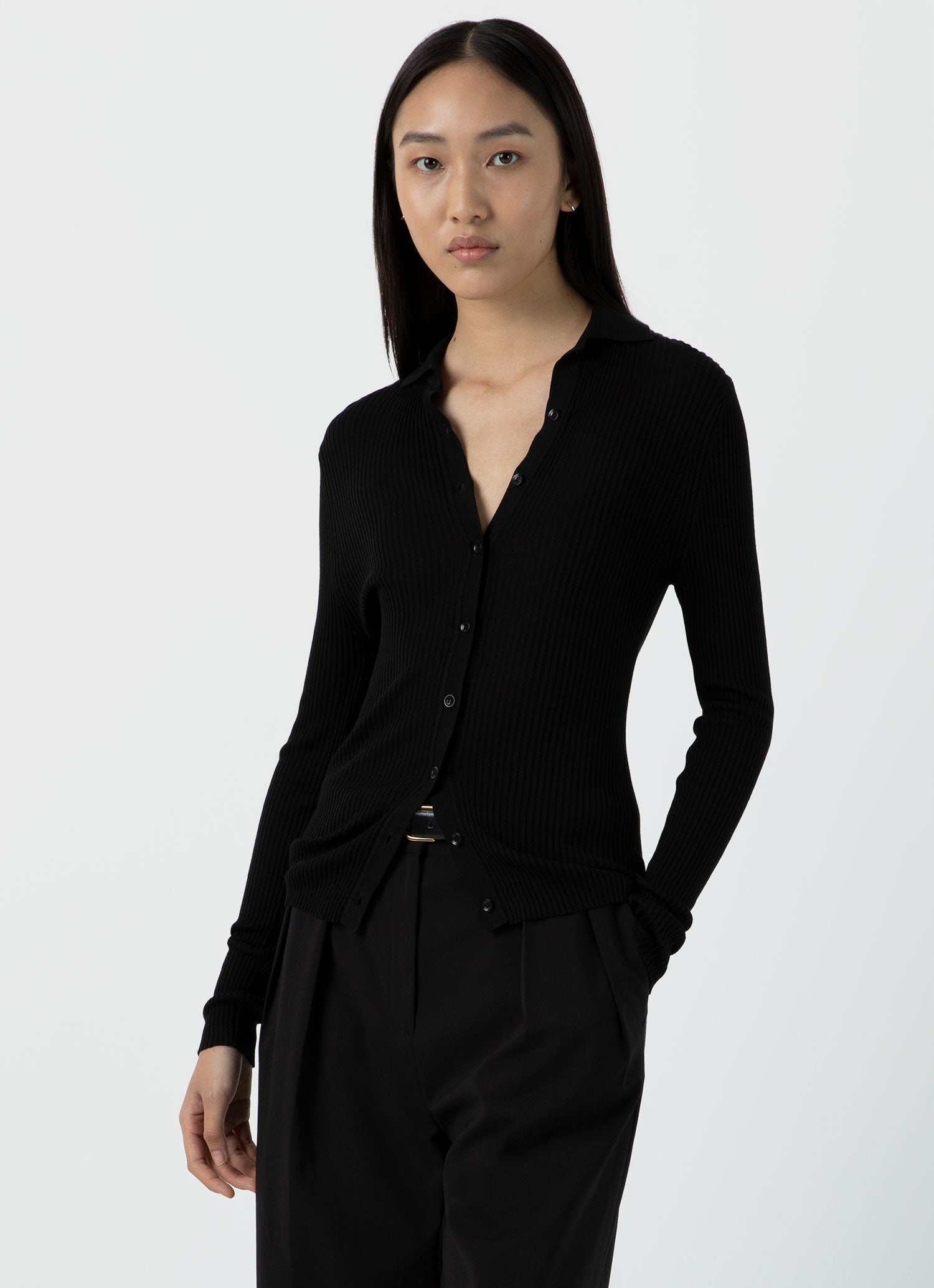 Mulberry Silk Rib Cardigan - 3