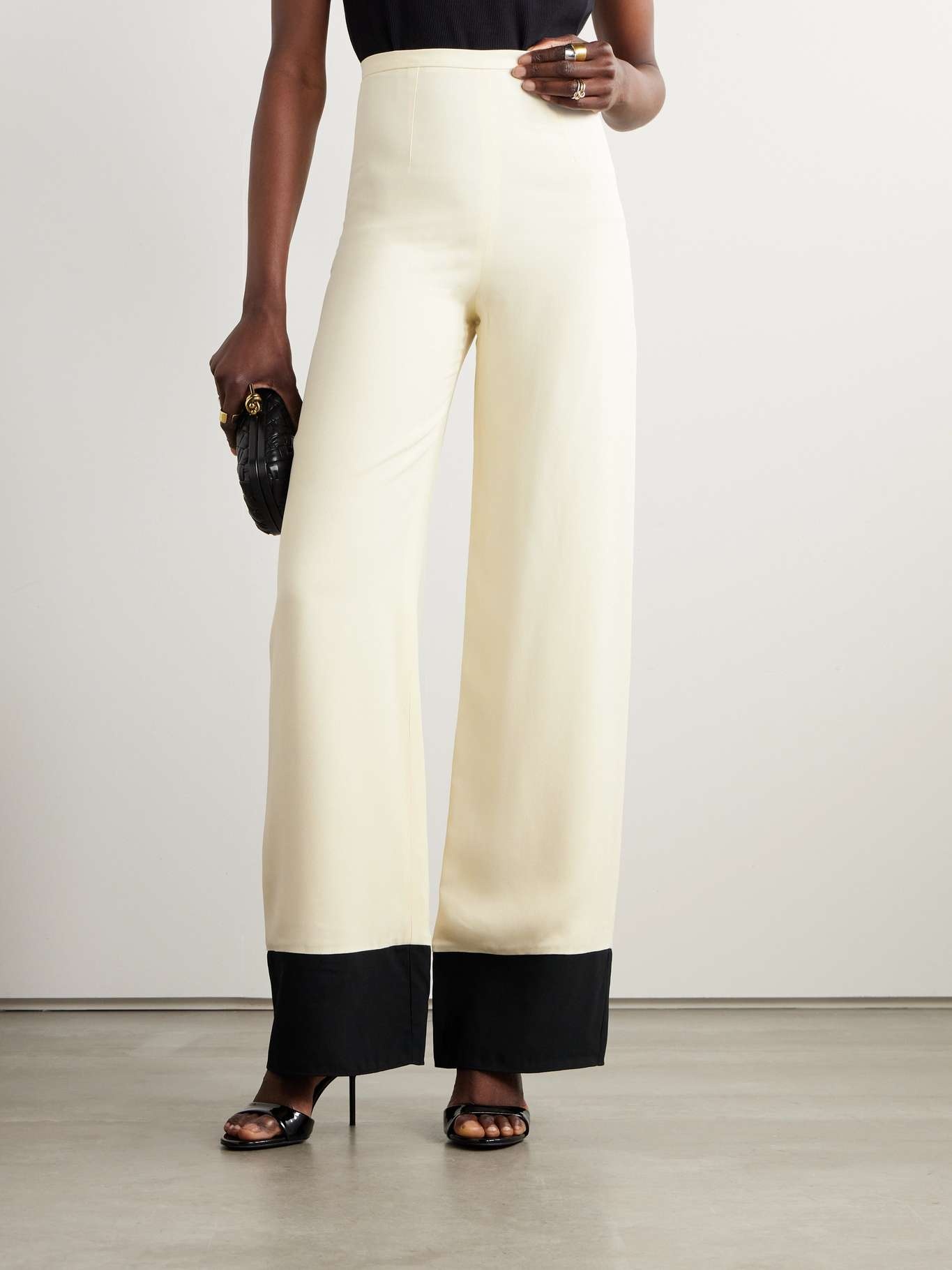 Marlene crepe and cady wide-leg pants - 3