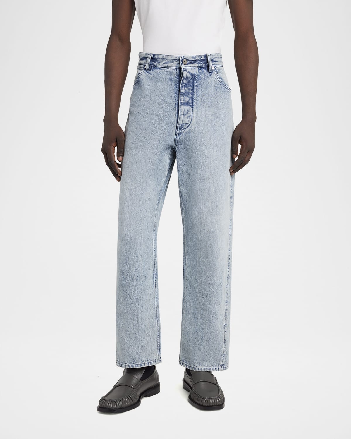Men's Relaxed-Fit Acid Wash Jeans - 4