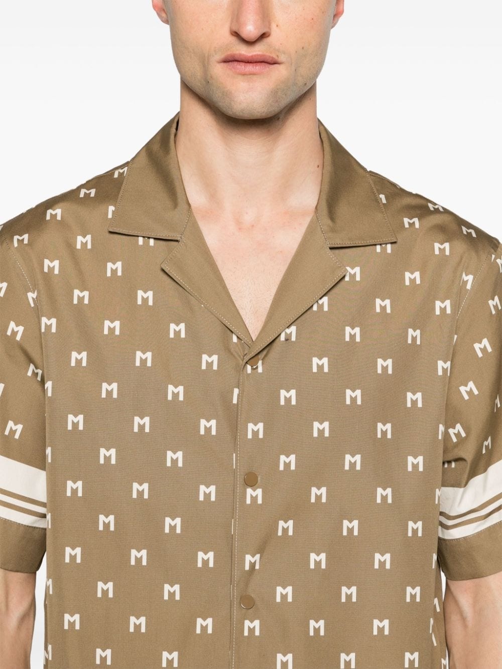 monogram-print short-sleeve shirt - 5